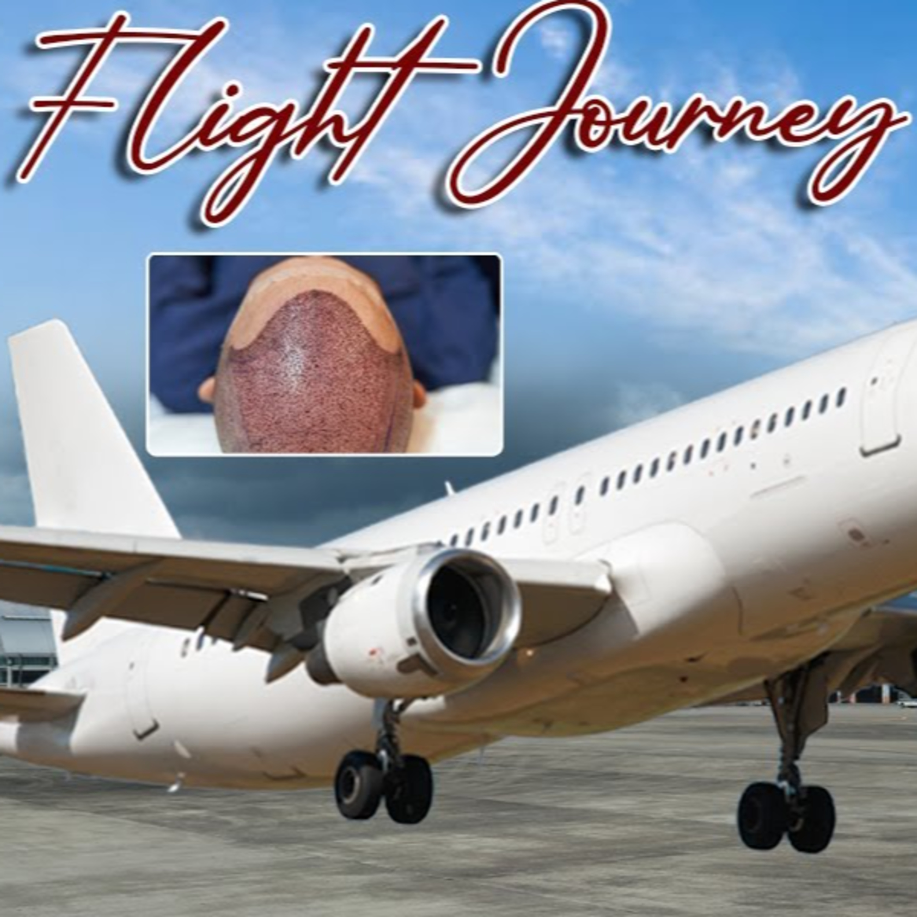Why should one not travel by flight on the same day as the hair transplant surgery? What precautions need to be taken before one embarks on a flight journey?