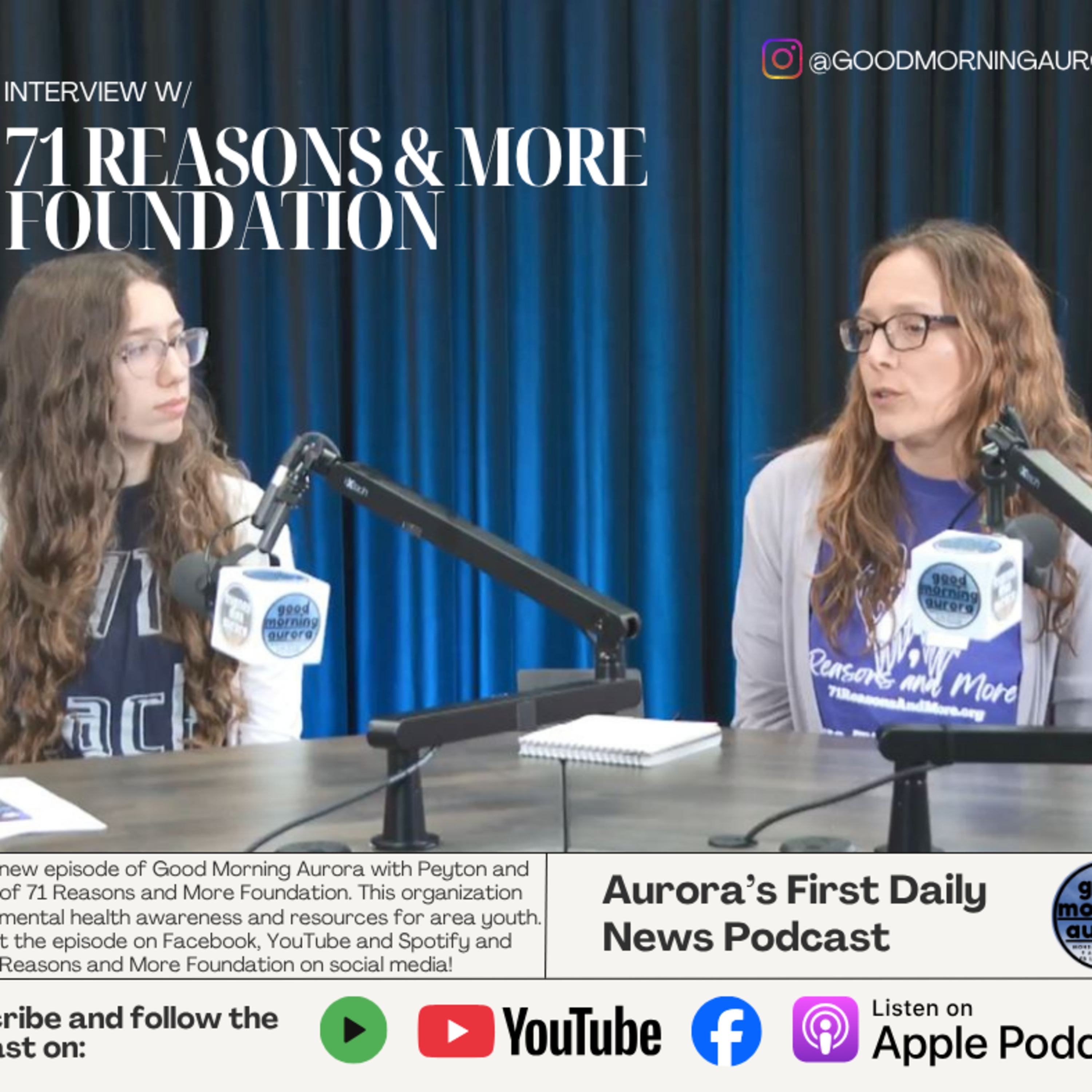 Interview w/ 71 Reasons and More Foundation | Payton & Deborah