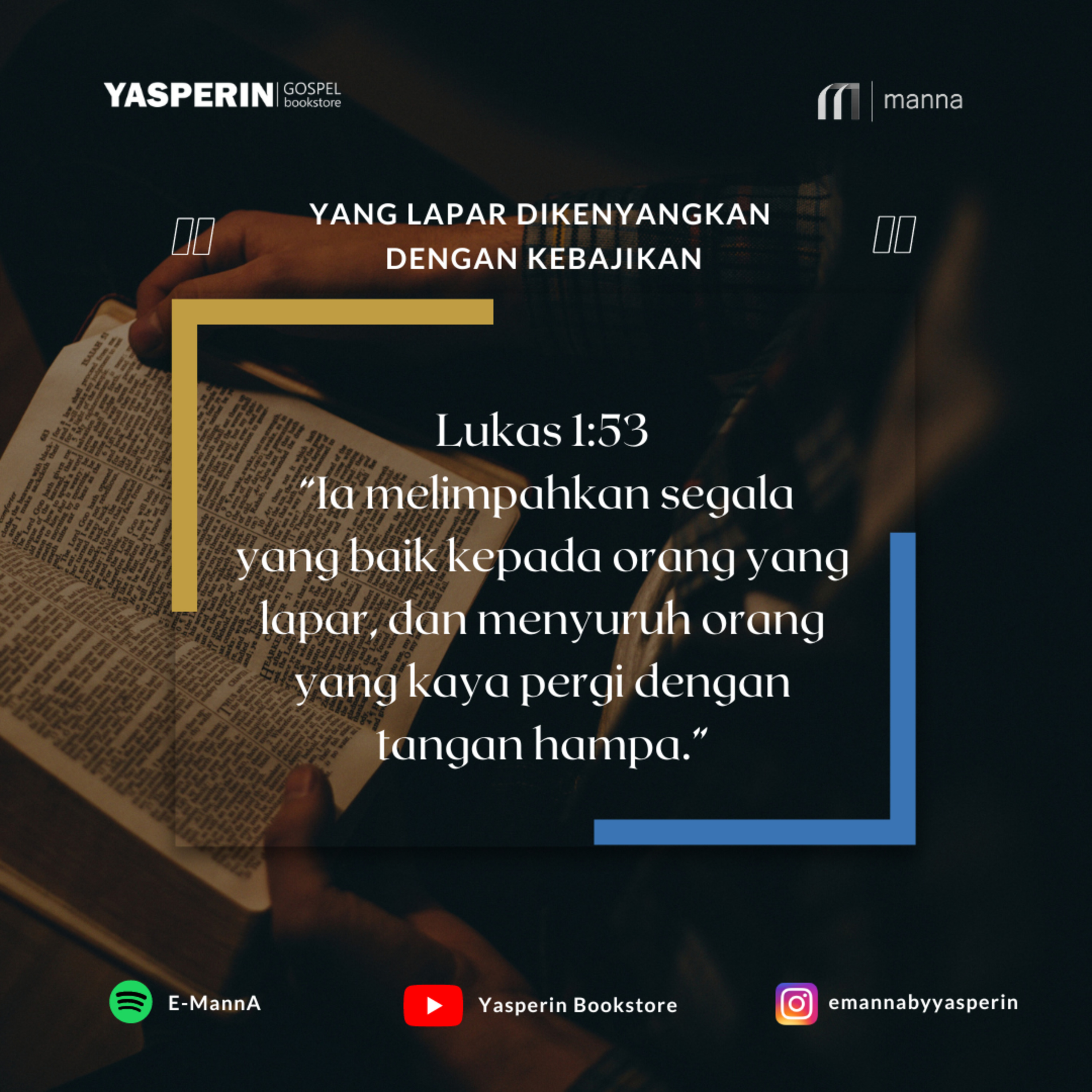 YANG LAPAR DIKENYANGKAN DENGAN KEBAJIKAN (PODCAST)