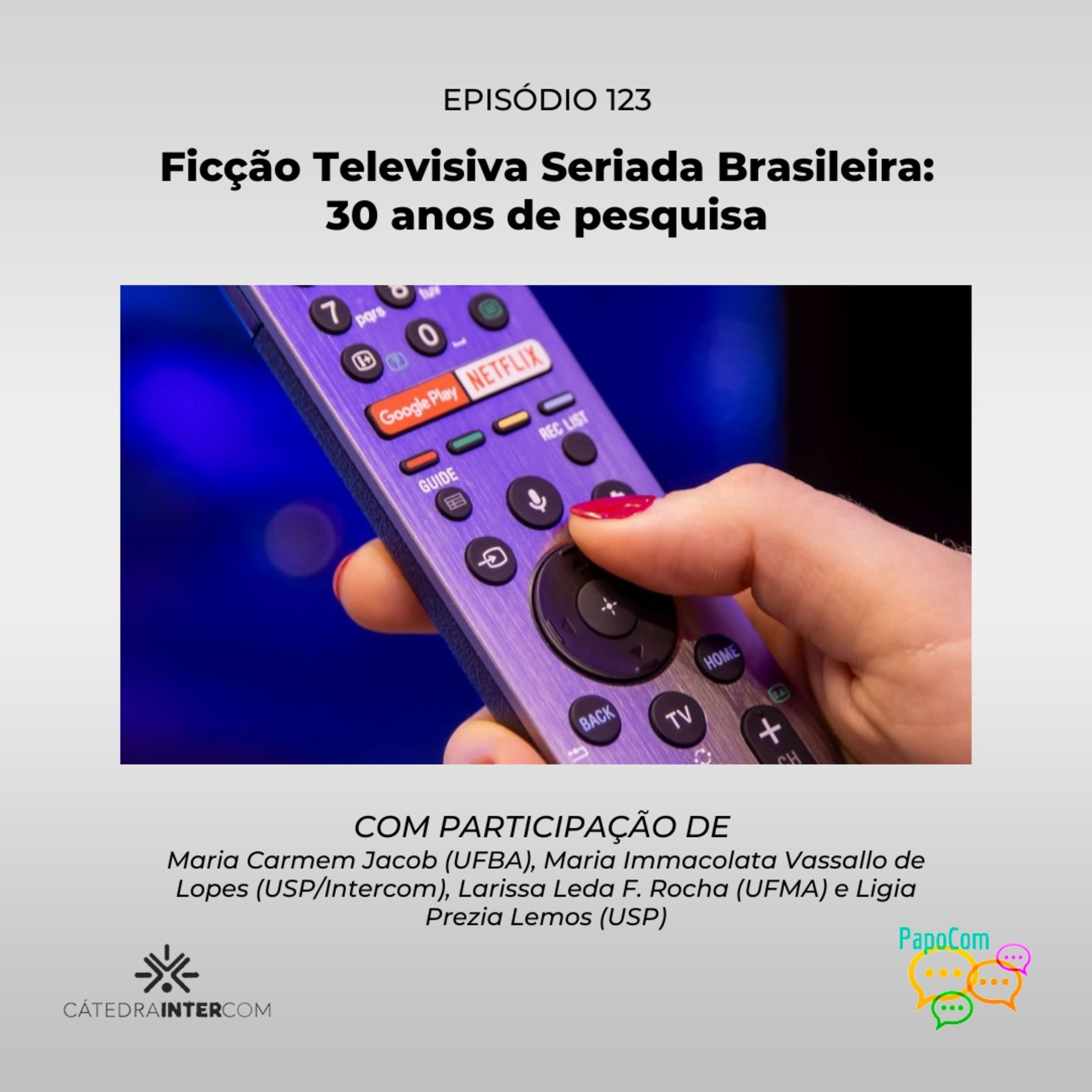 PapoCom 123 - Ficção Televisiva Seriada Brasileira: 30 anos de pesquisa (Cátedra Intercom) episode artwork