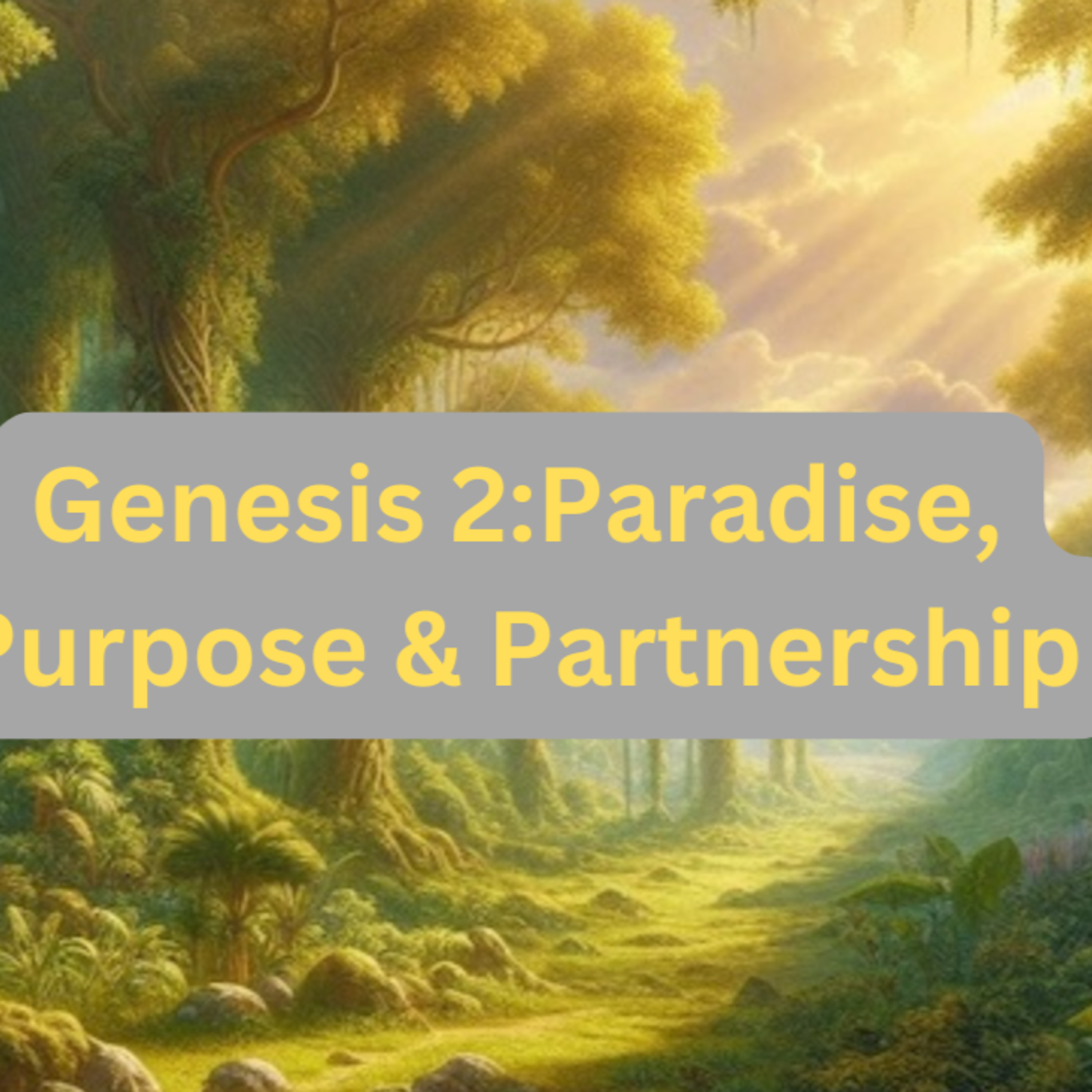 Genesis 2: Purpose, Partners, Paradise