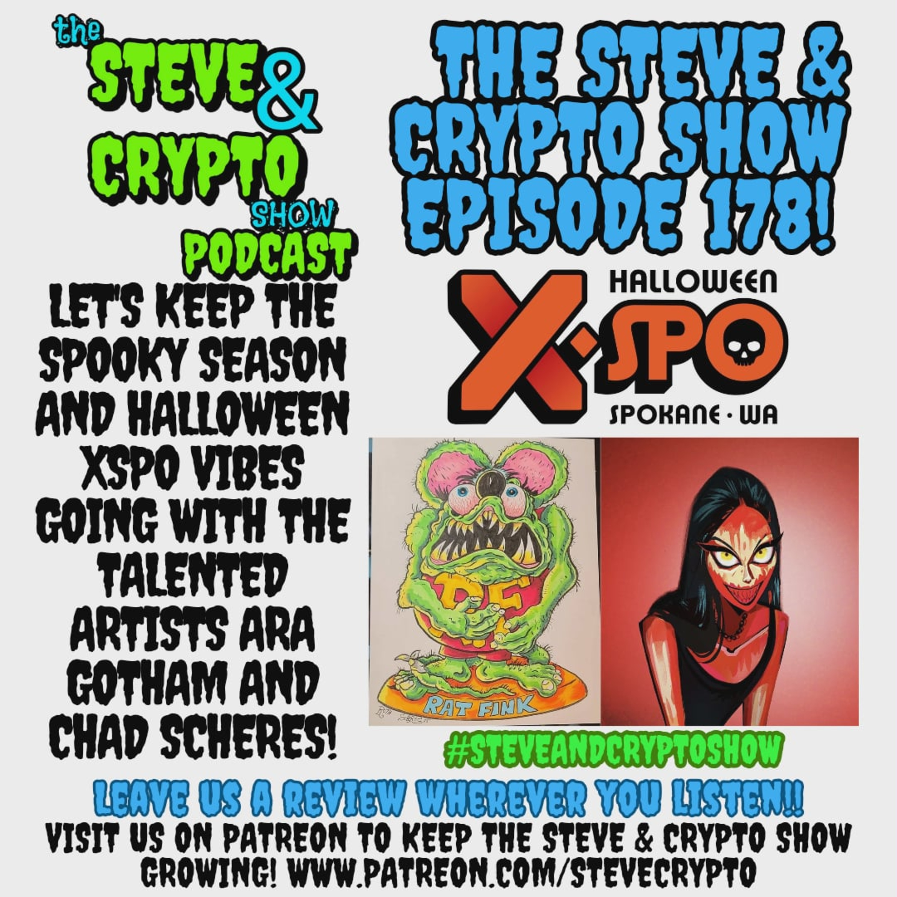 Episode 178- Halloween Xspo with Ara and Chad w/ Music From The Kreepy Tikis