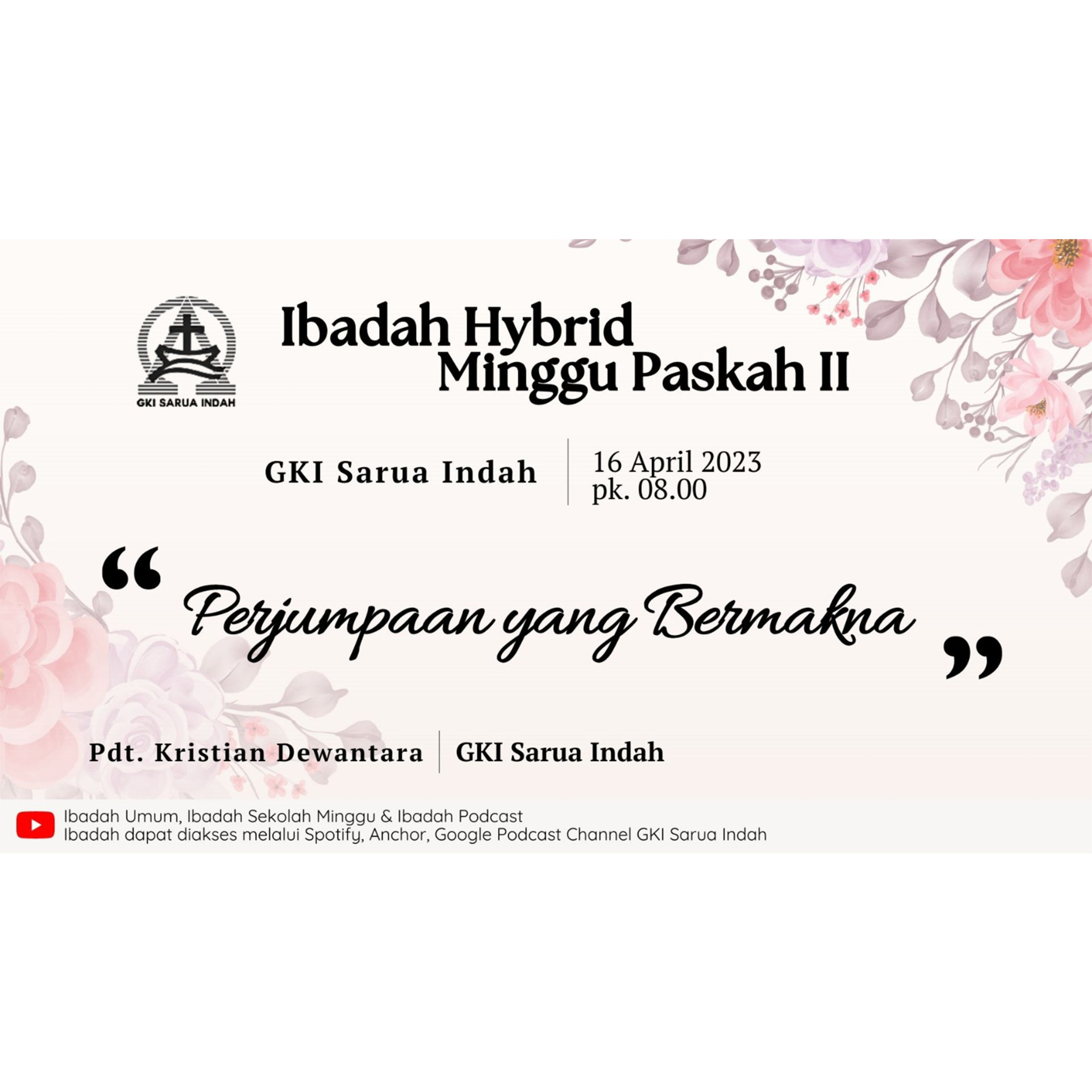 Ibadah Hybrid Minggu Paskah II Minggu 16 April 2023 episode artwork