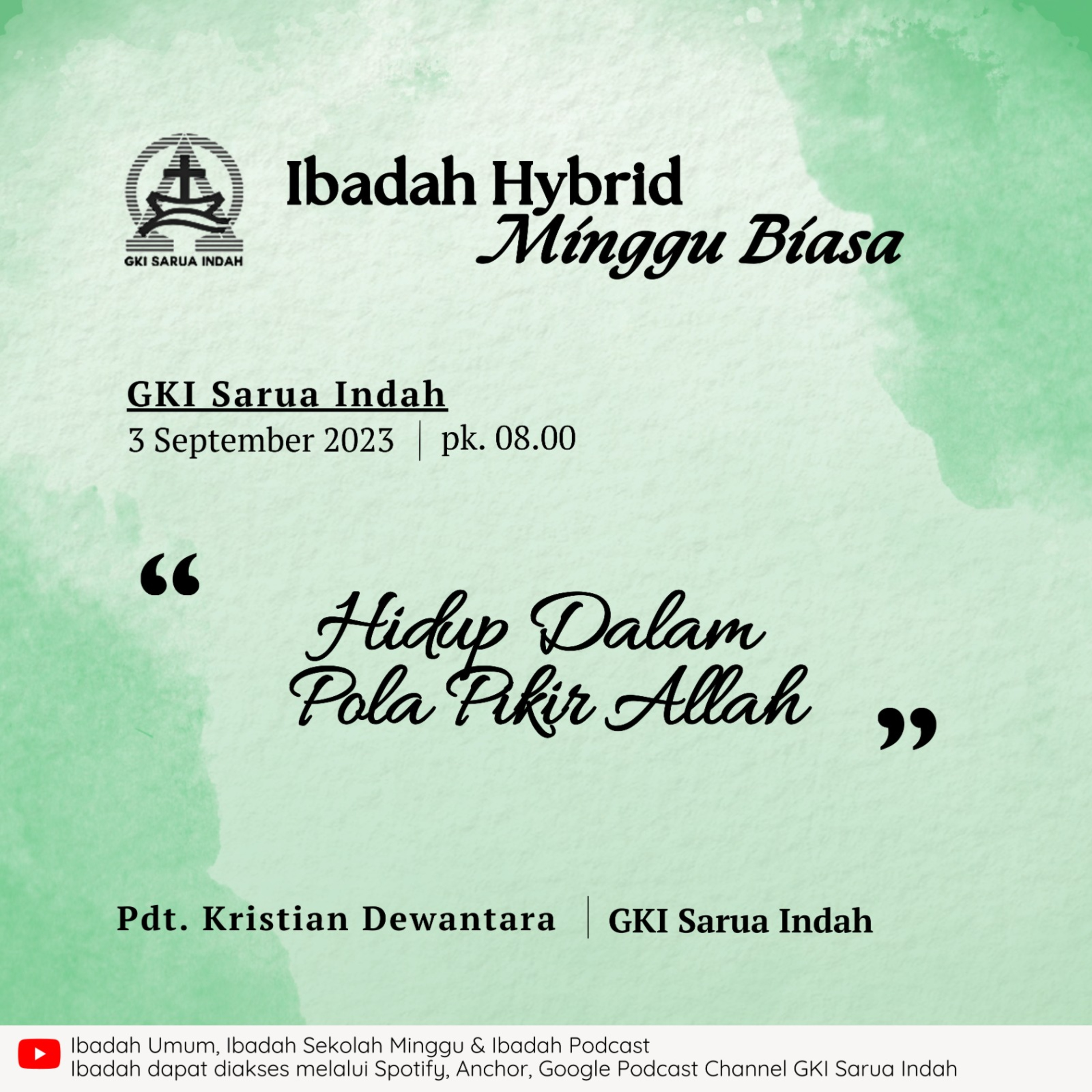 Ibadah Hybrid Minggu Biasa | 3 September 2023 episode artwork