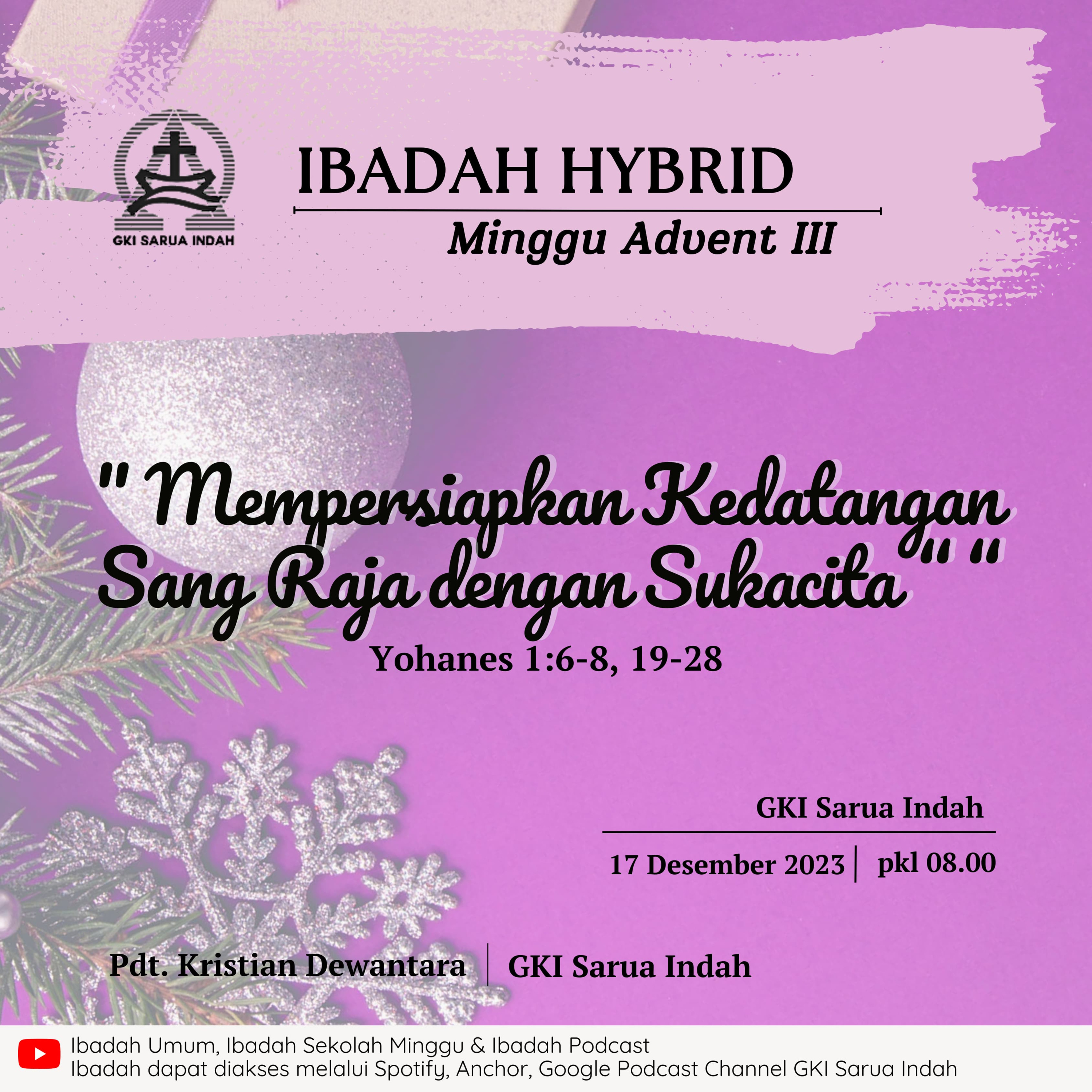 Ibadah Hybrid Minggu Advent III | 17 Desember 2023 episode artwork