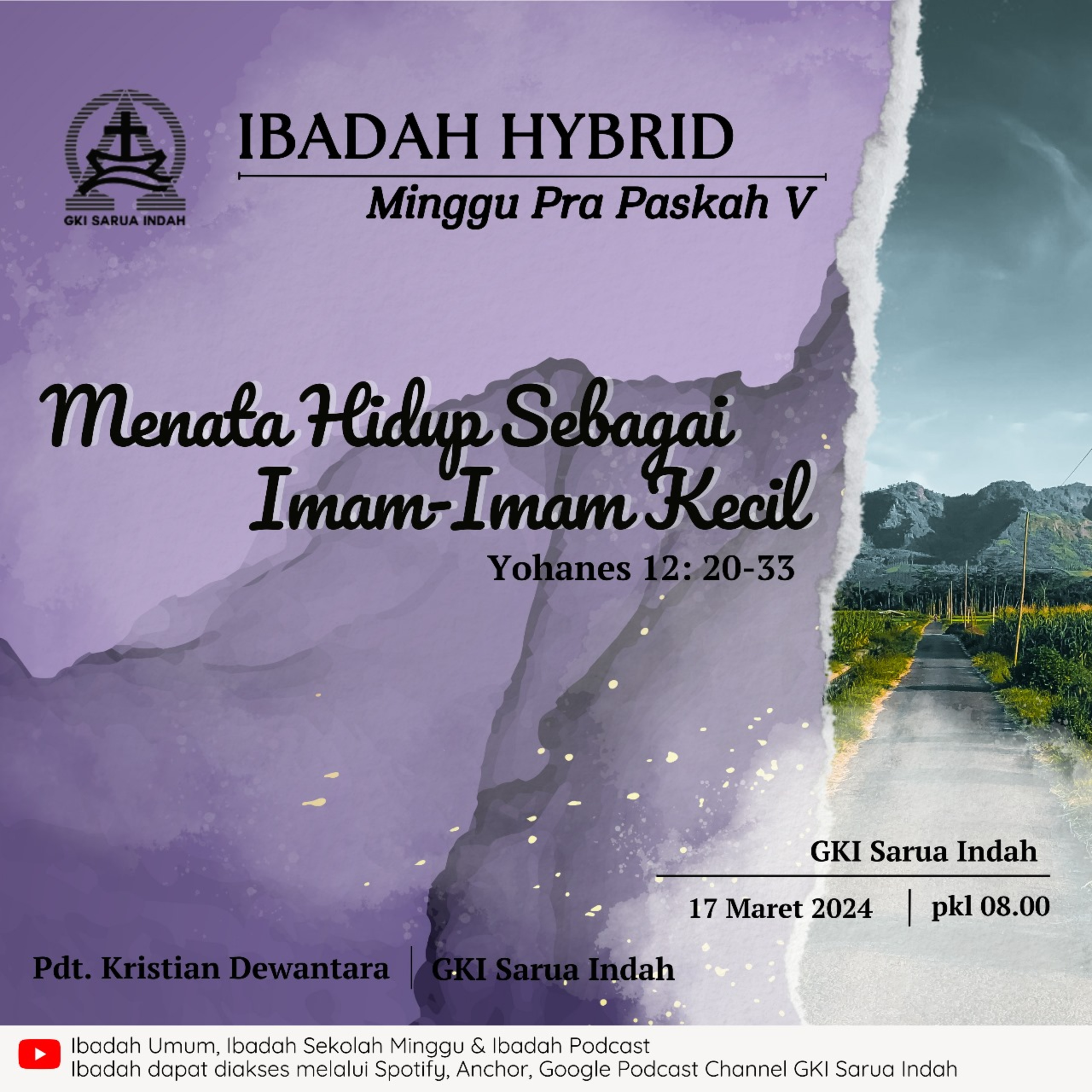 Ibadah Hybrid Minggu Pra Paskah V 17 Maret 2024 episode artwork