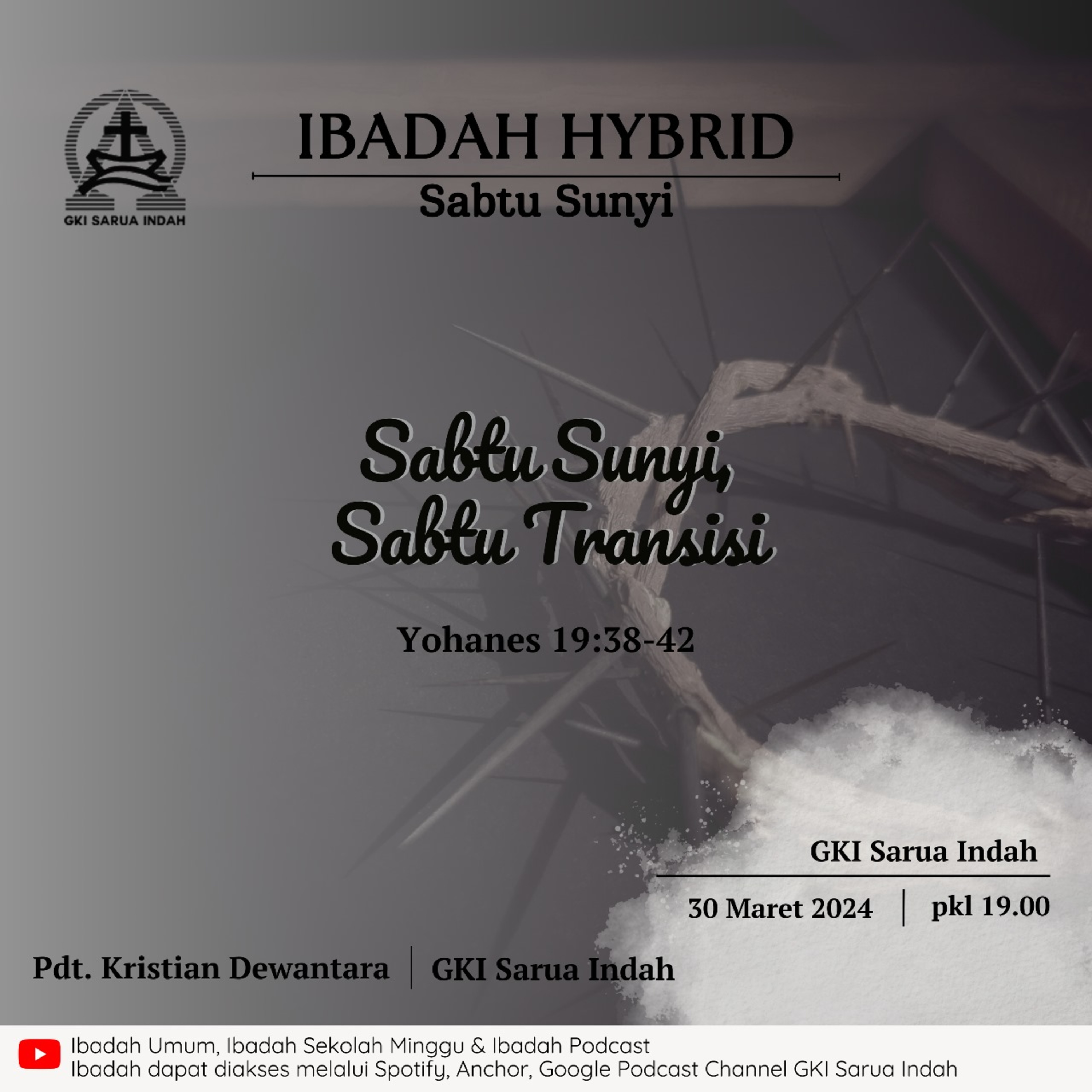 Ibadah Hybrid Sabtu Sunyi | 30 Maret 2024 episode artwork