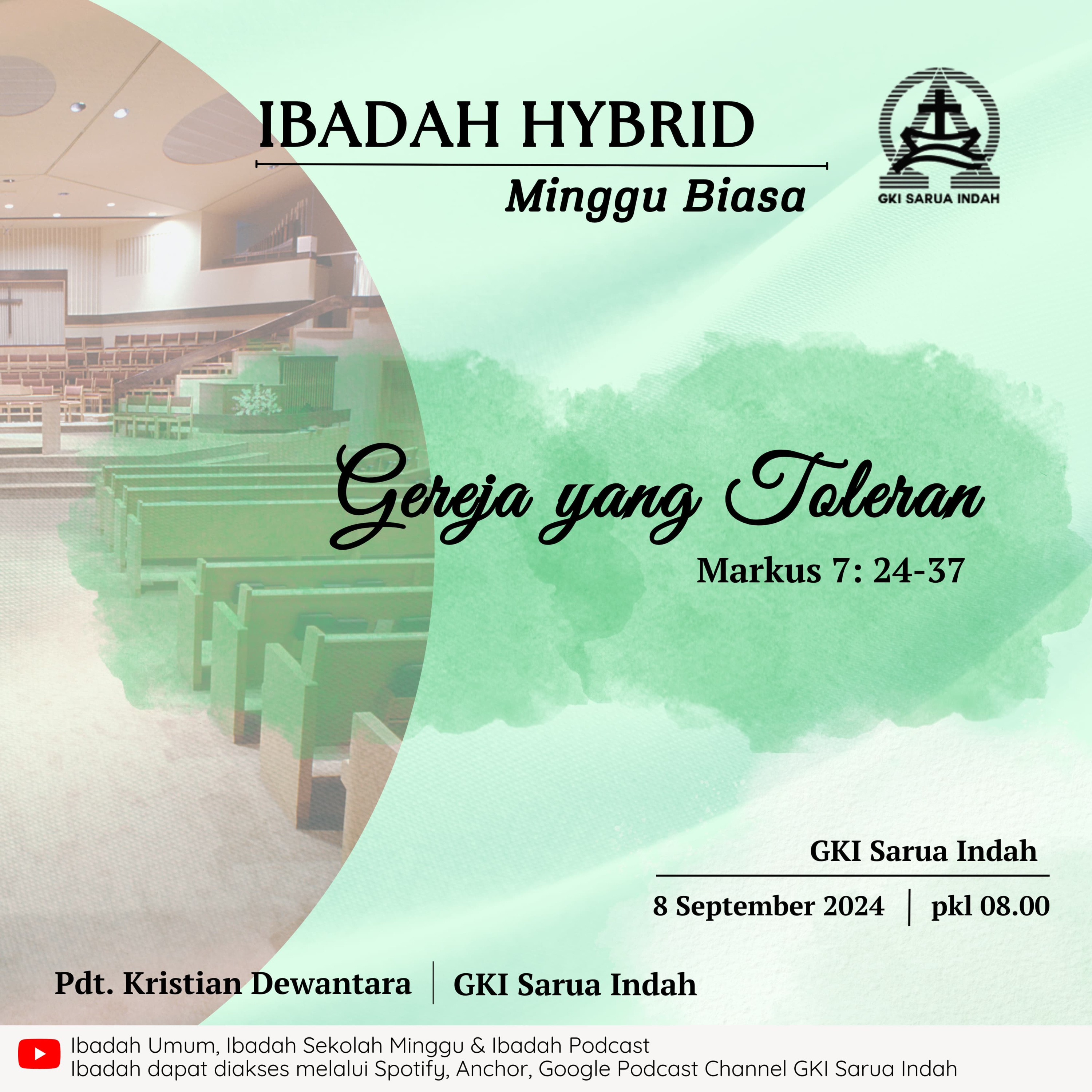 Ibadah Hybrid Minggu Biasa | Minggu, 8 September 2024 episode artwork