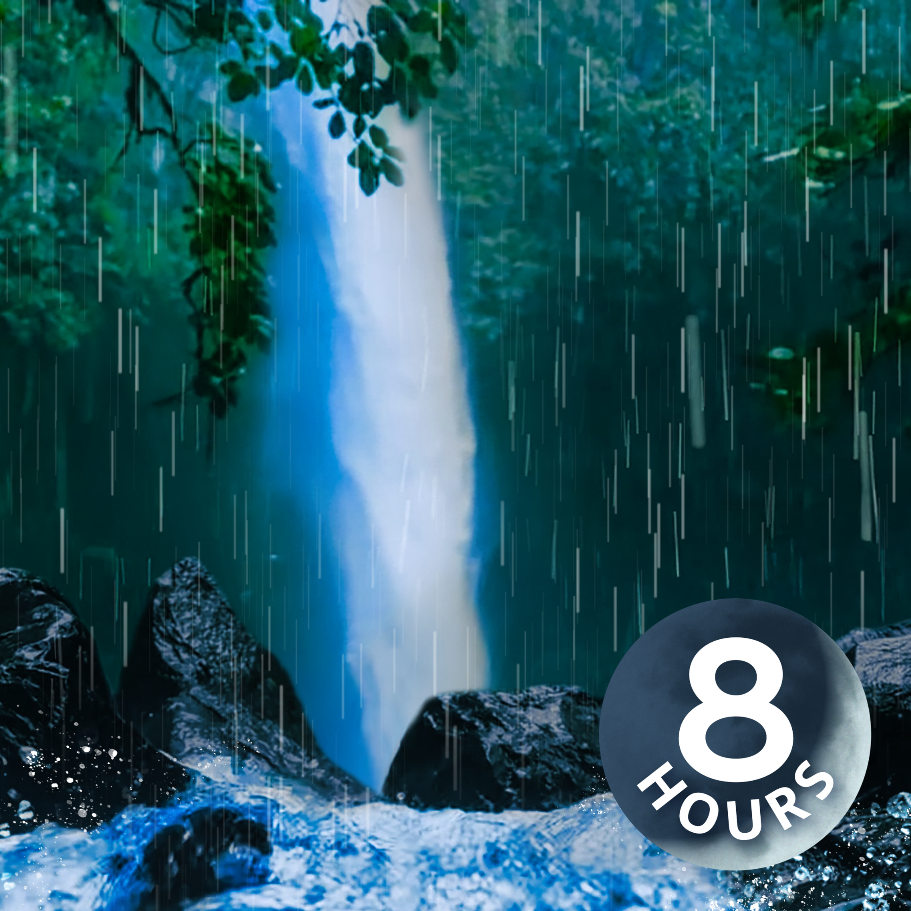 Rain White Noise & Waterfall Sounds for Sleeping | 8 Hours of Rain & Waterfalls Helps You Relax