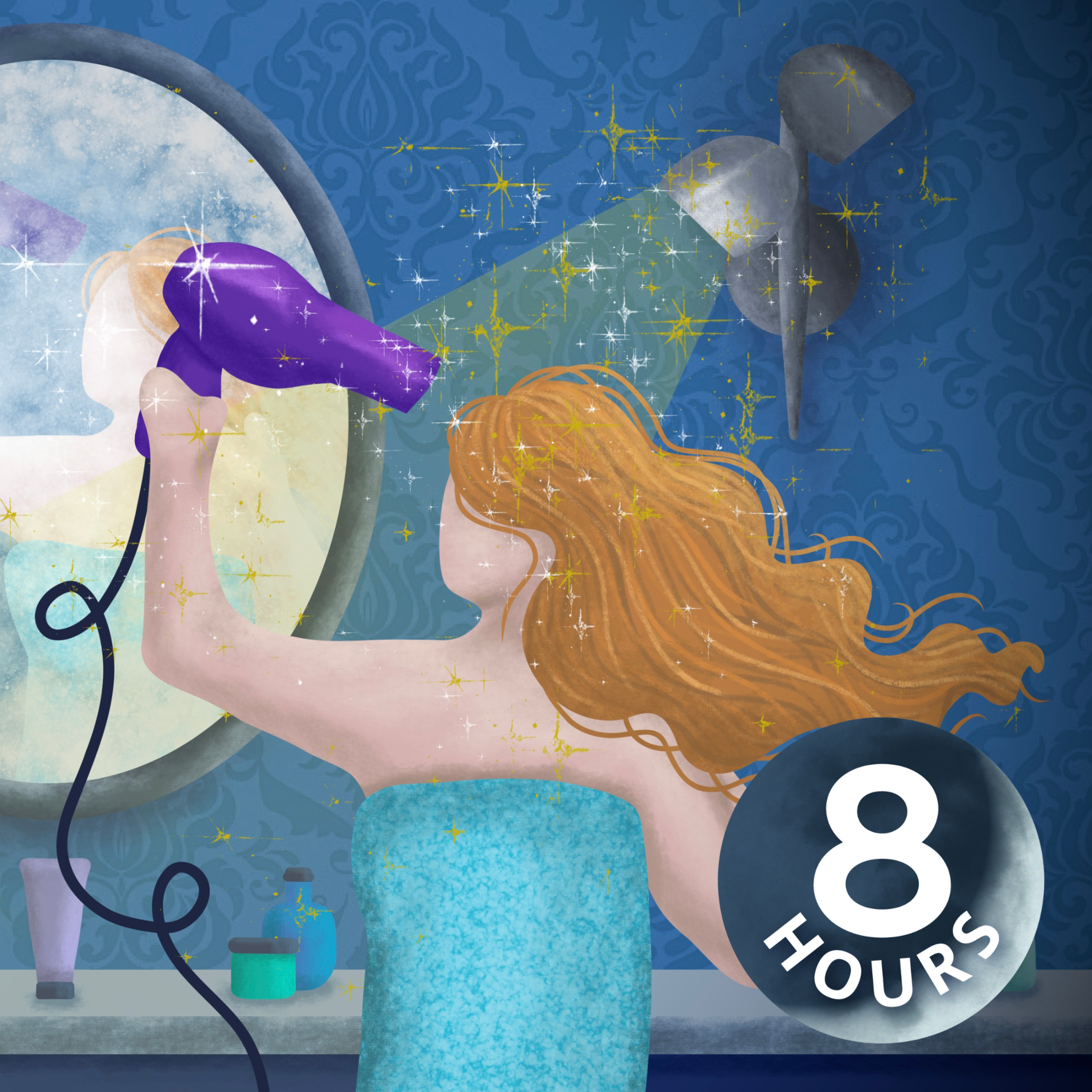 Hair Dryer Sounds For Sleeping, Relaxing, Studying | 8 Hour White Noise