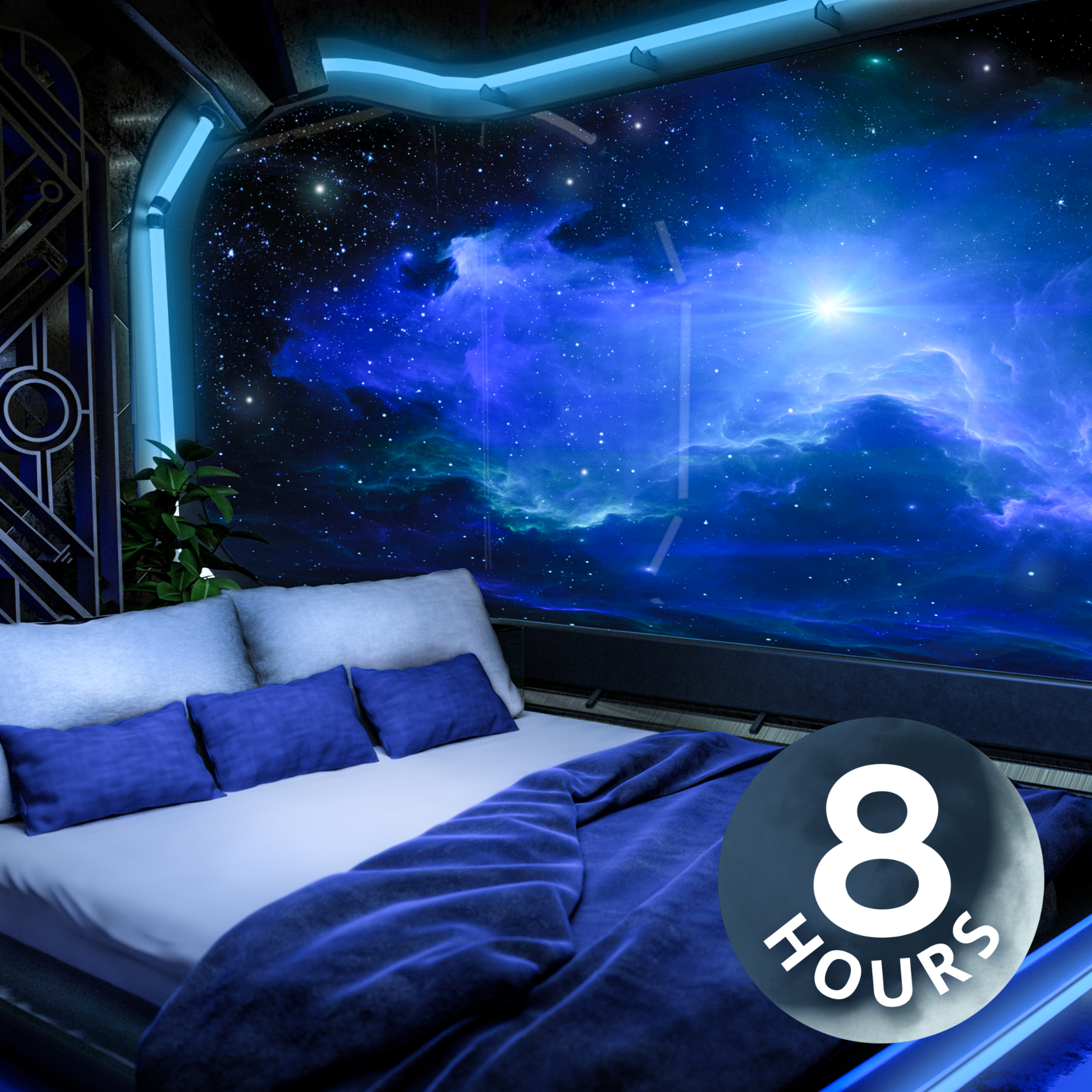 Luxury Spaceship Bedroom | 8-Hour Calming Ambience & White Noise for Sleep Luxury Spaceship Bedroom | 8-Hour Calming Ambience & White Noise for Sleep