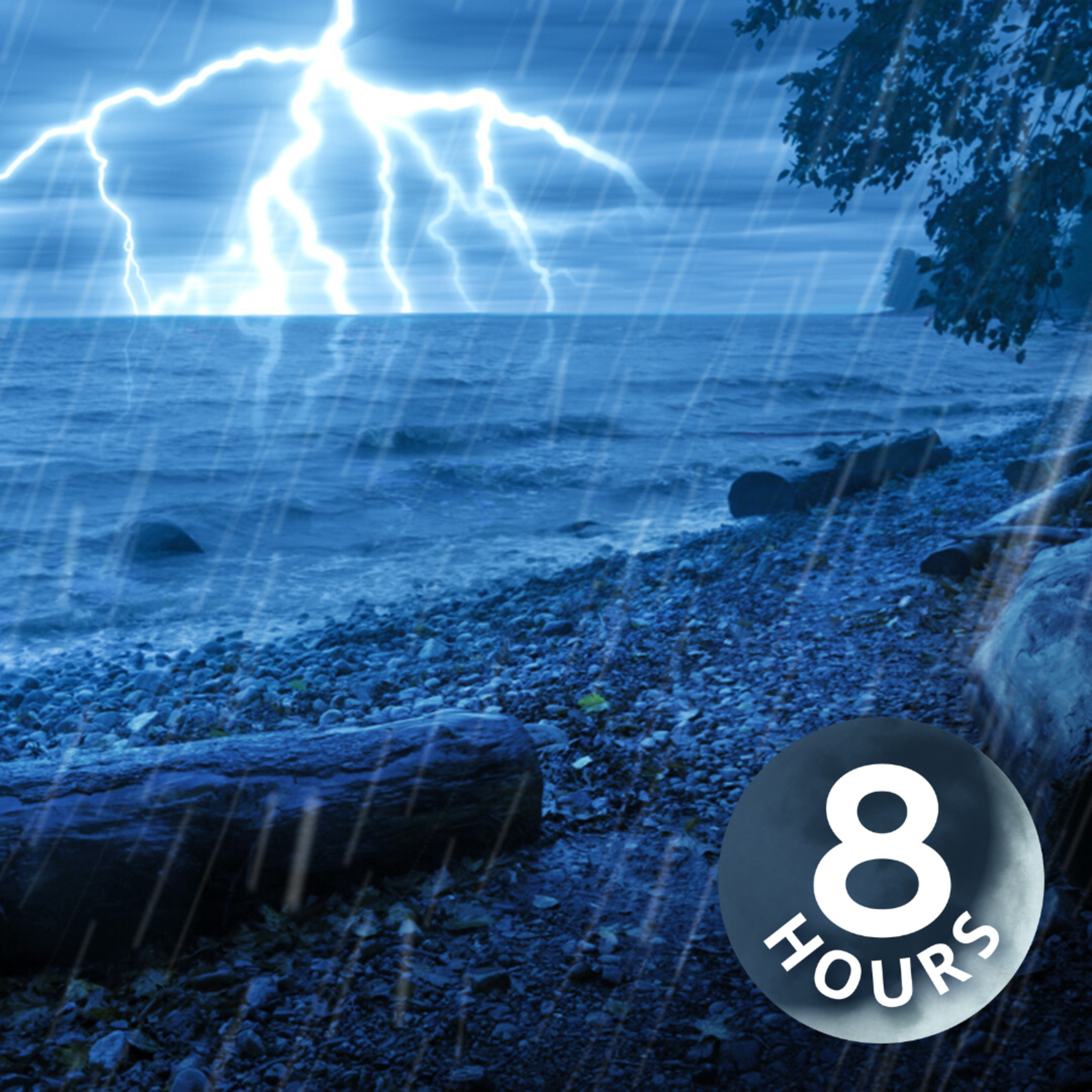 Rain, Thunder, Ocean Waves 8 Hours I Sleep to Thunderstorm and Water White Noise