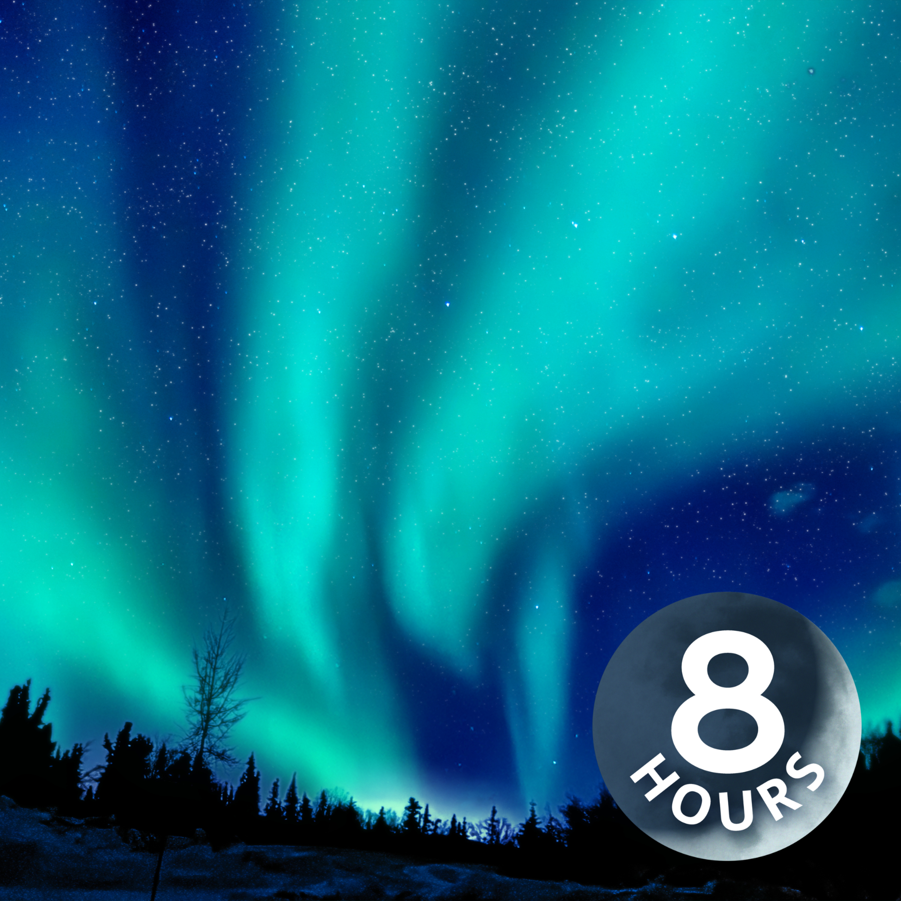 White Noise to Sleep & Relax Under Northern Lights 8 Hours