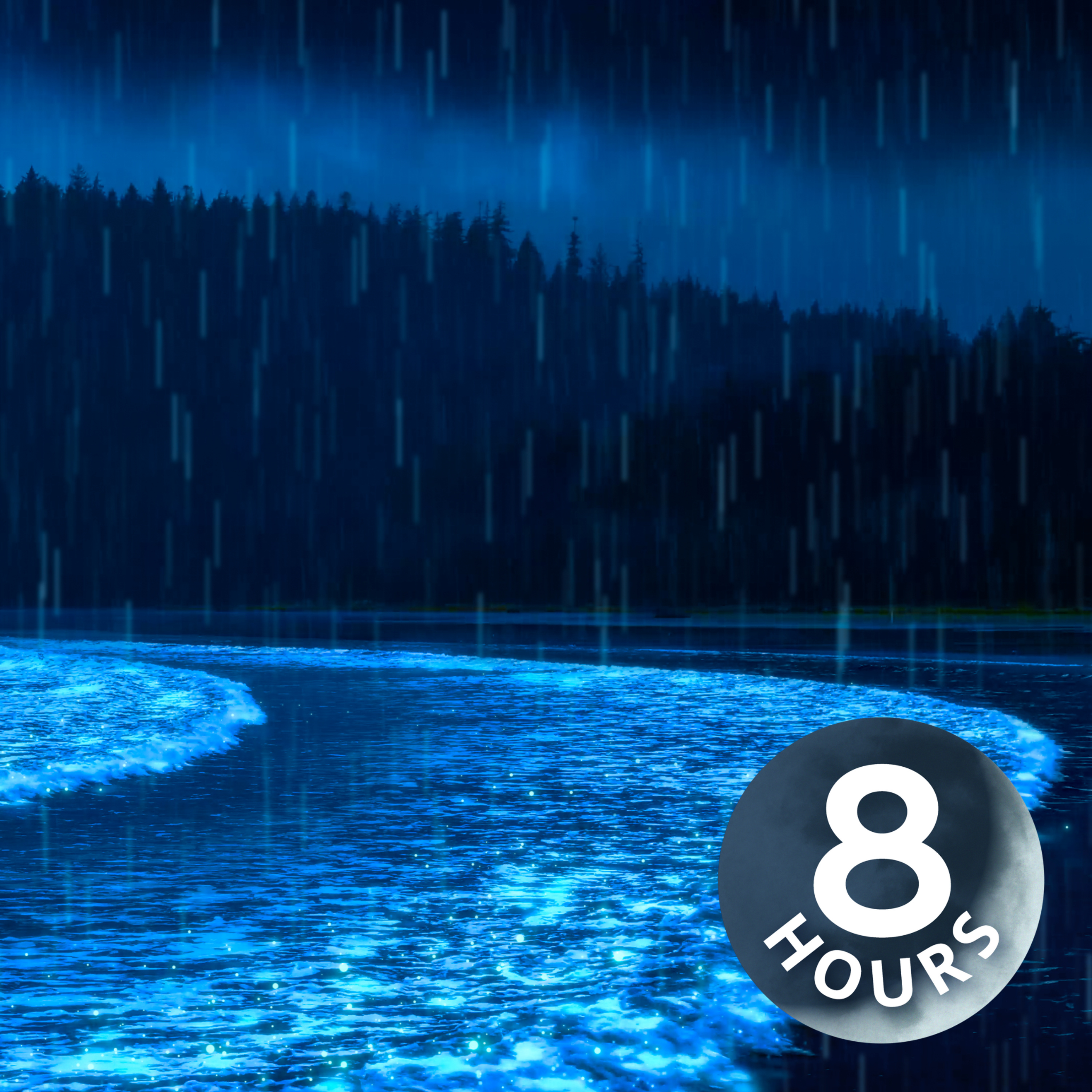 Rain Noise & Ocean Waves Helps with Sleep | 8 Hours