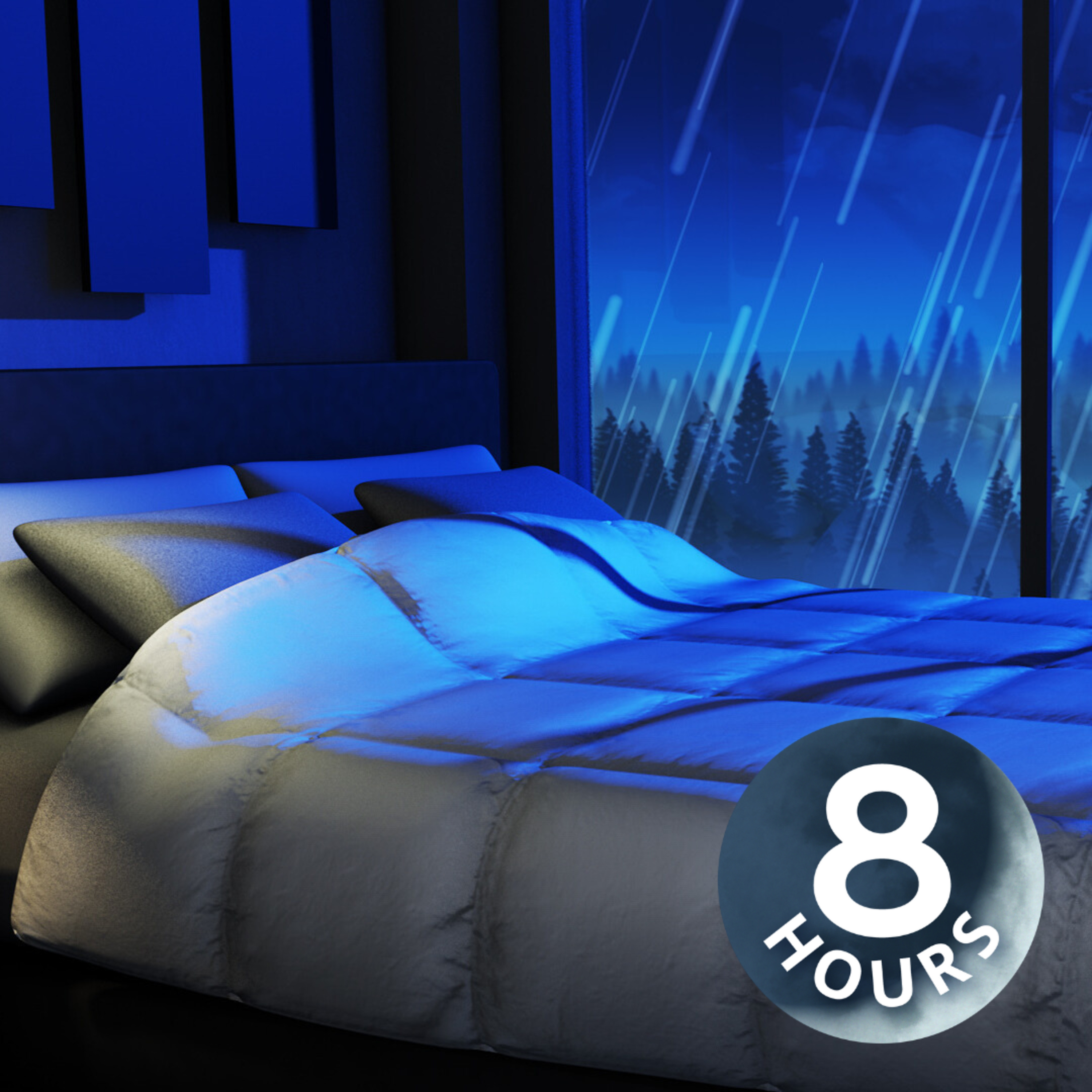 Sleep Sounds Rain No Thunder I Rainstorm White Noise 8 Hours