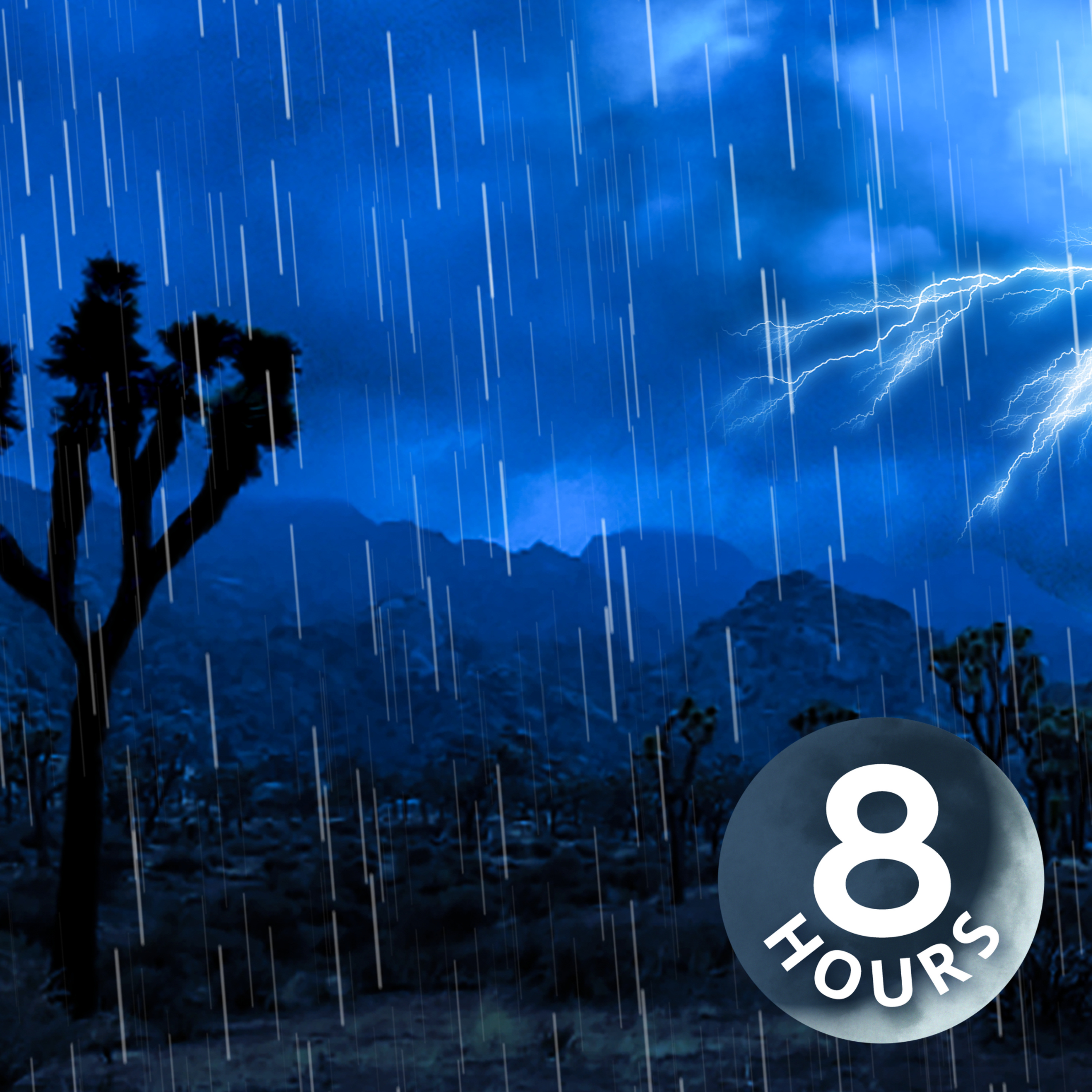 Desert Valley Monsoon | 8 Hours of Rainstorm Sounds