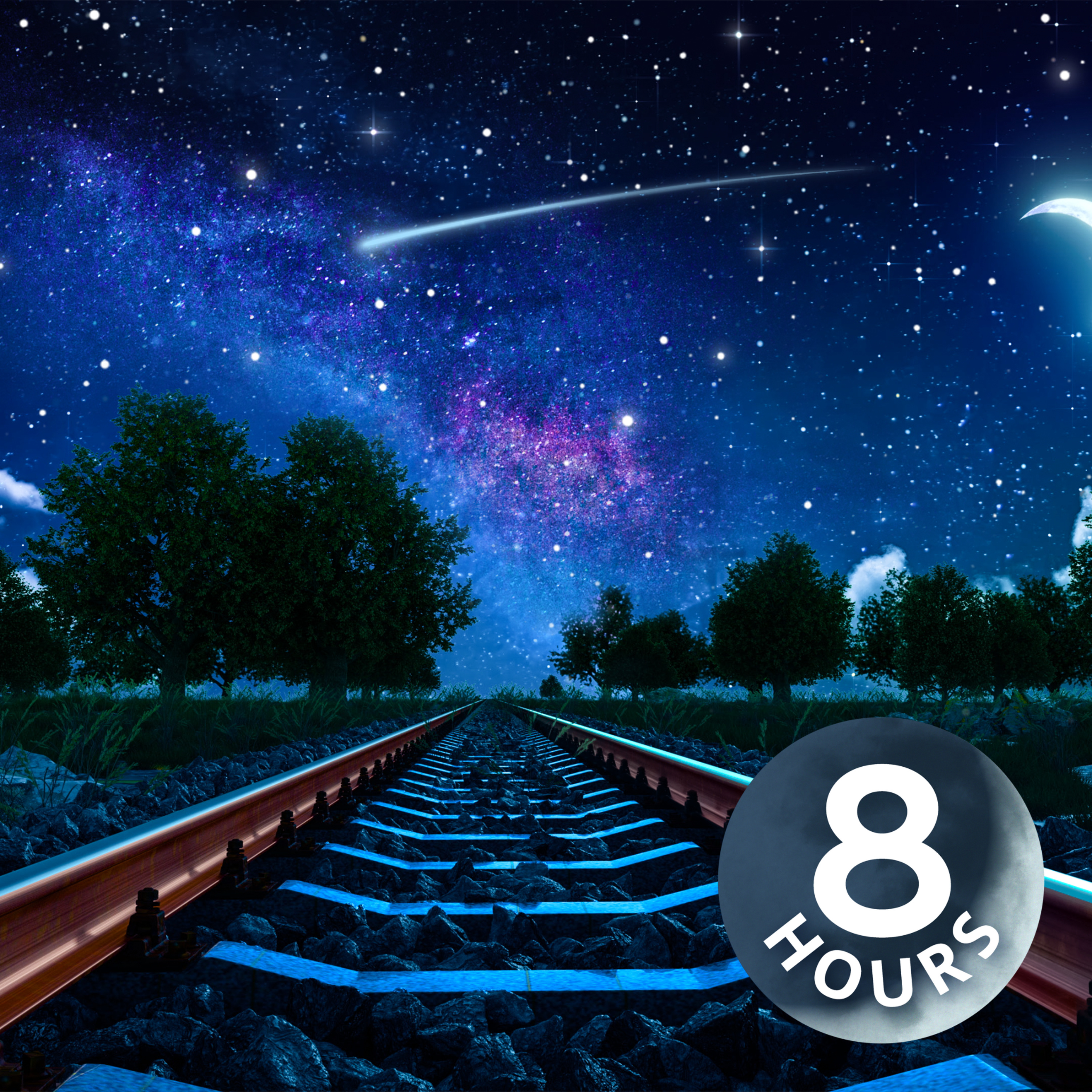 Distant Train Sounds | 8 Hour White Noise for Sleep & Relaxation