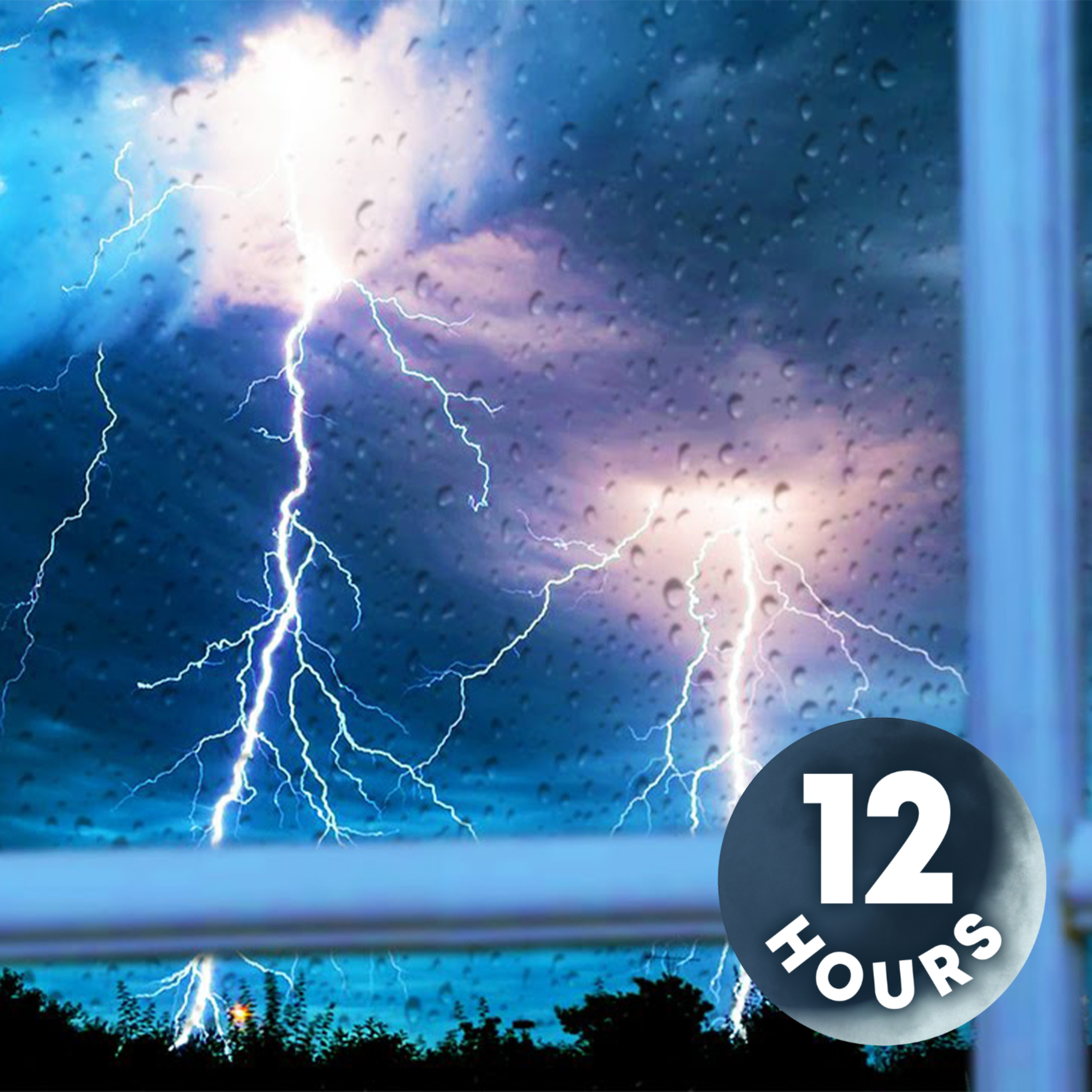 Stormy Night Rain & Thunder 12 Hours | Peaceful Rainstorm White Noise for Studying or Sleep