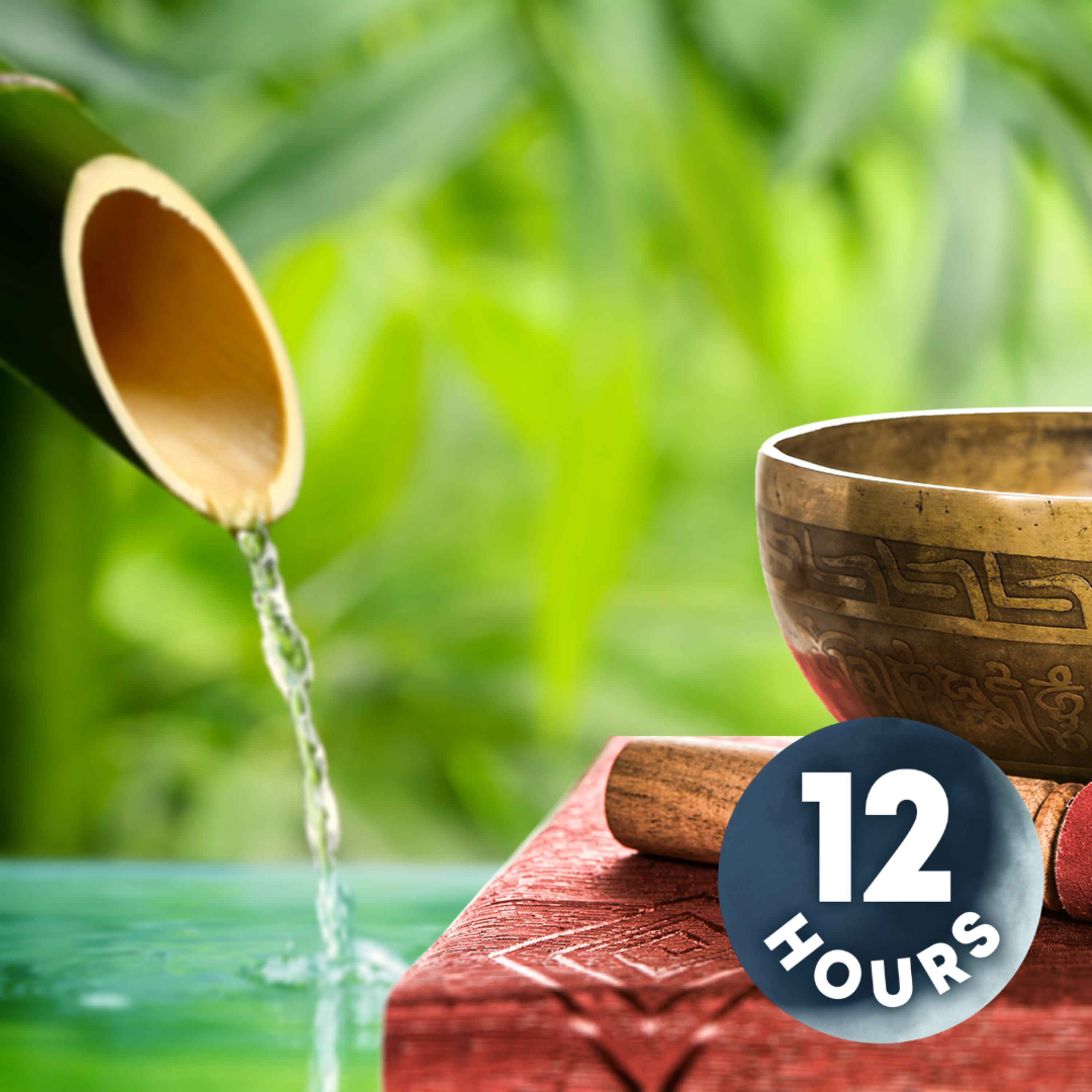 Bamboo Water Fountain + Tibetan Bowls 12 Hours | White Noise with Relaxing Sounds for Sleep, Studying, Meditation, Yoga episode artwork