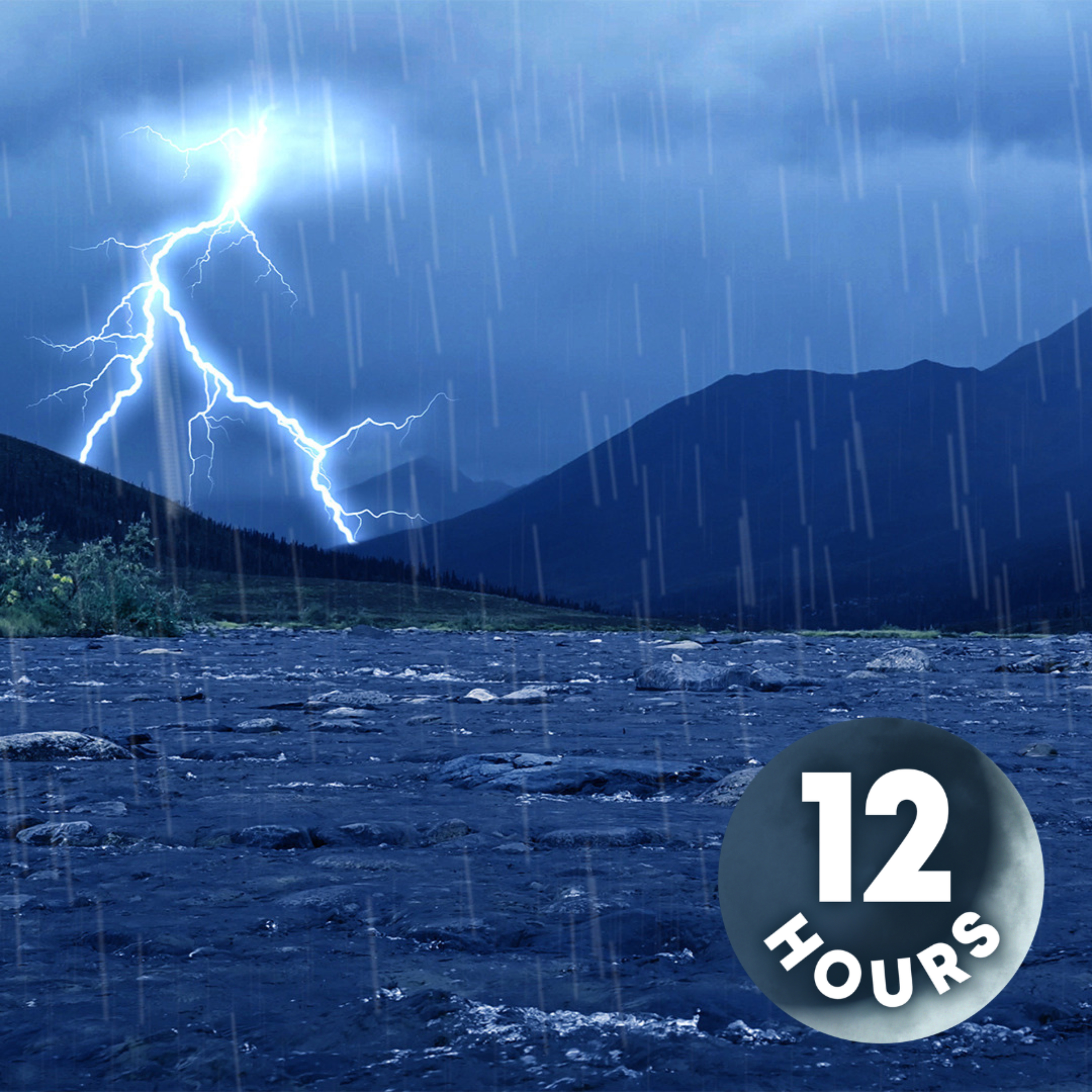 Thunderstorm Ambience with Rushing River | 12 Hours Rain, Thunder & Water Sounds for Sleep episode artwork