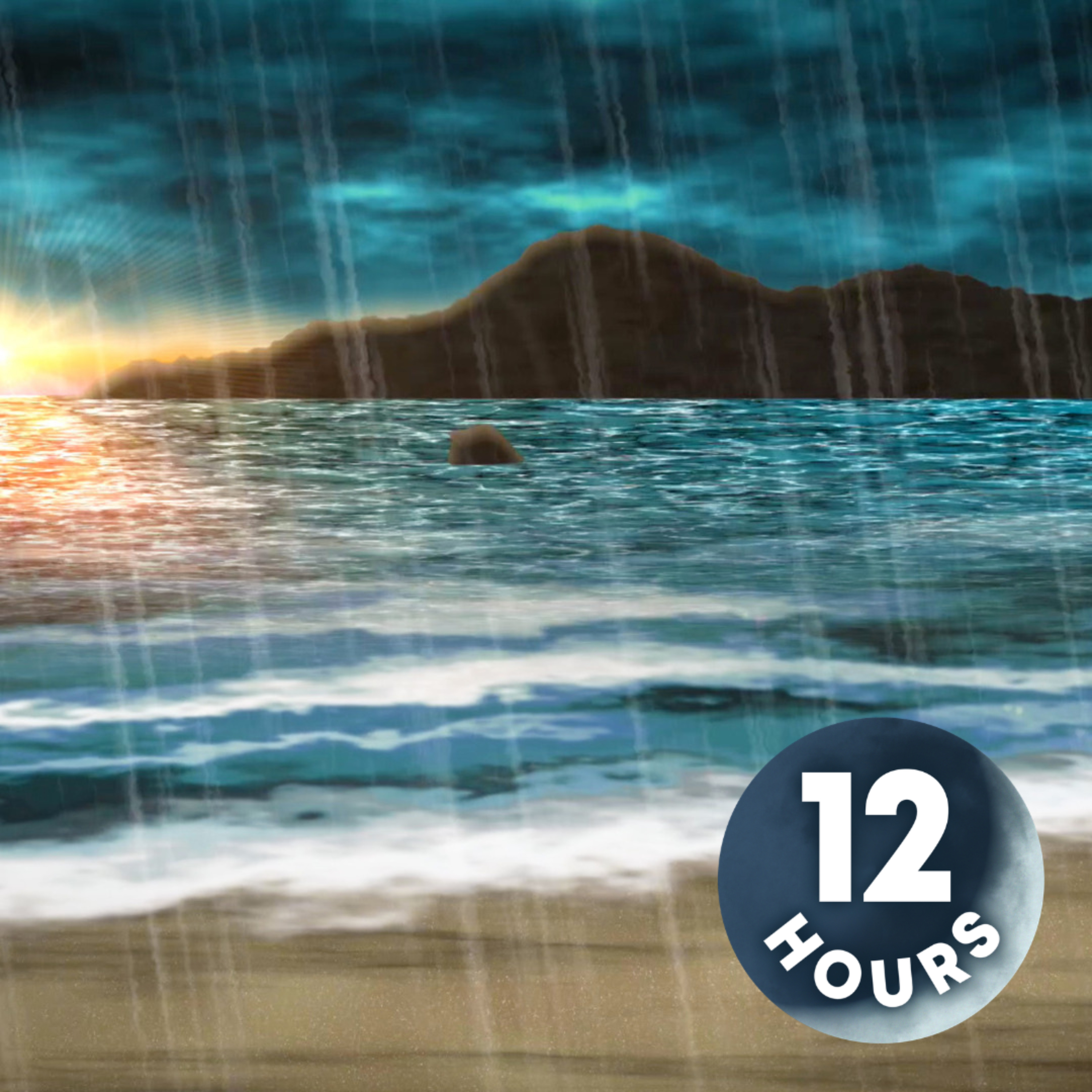 Rain Sounds for Sleeping + Ocean Waves 12 Hours | Also for Studying, Focus, Relaxation episode artwork