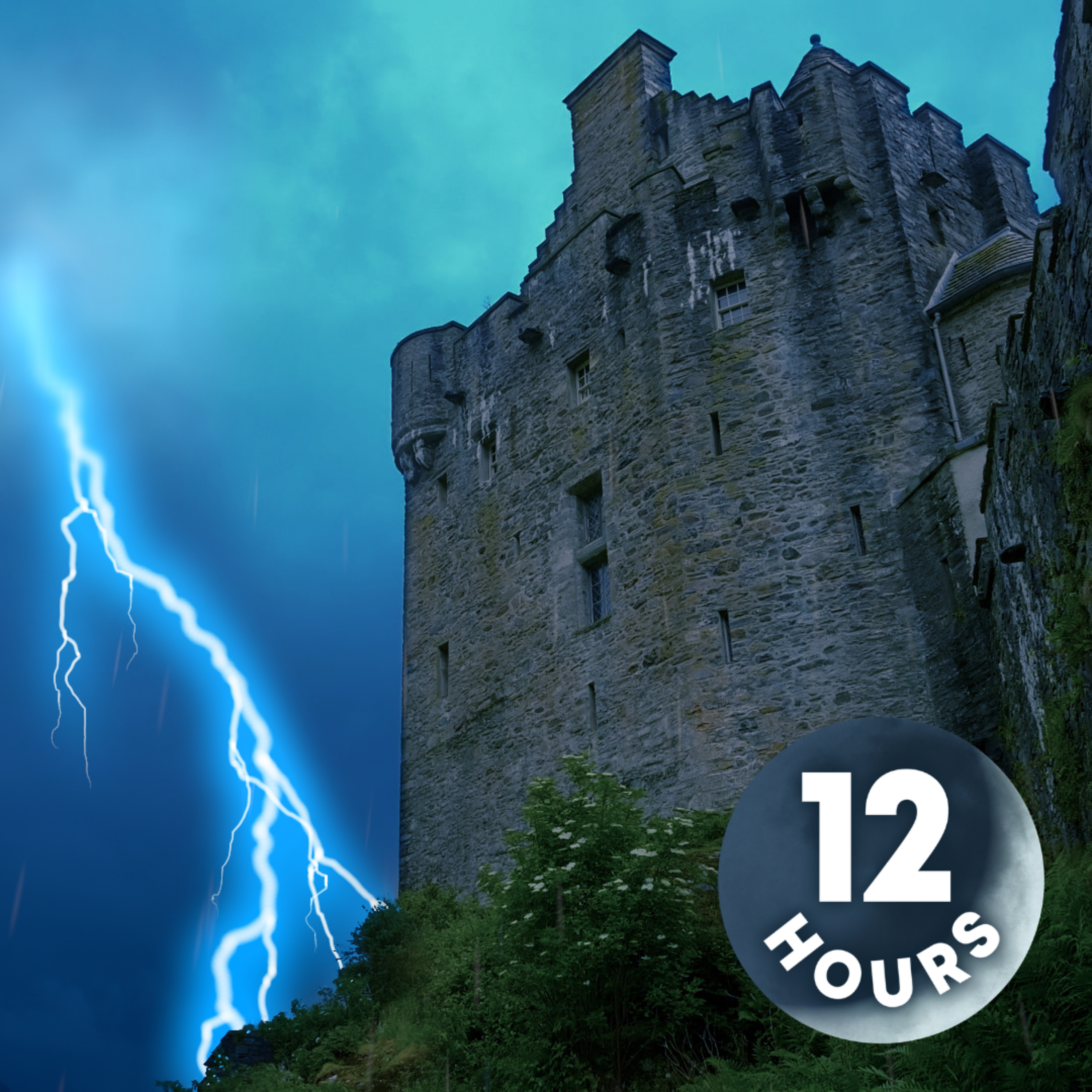 Rain on Castle with Thunder and Lightning 12 Hours | Rainstorm White Noise for Sleeping or Studying episode artwork
