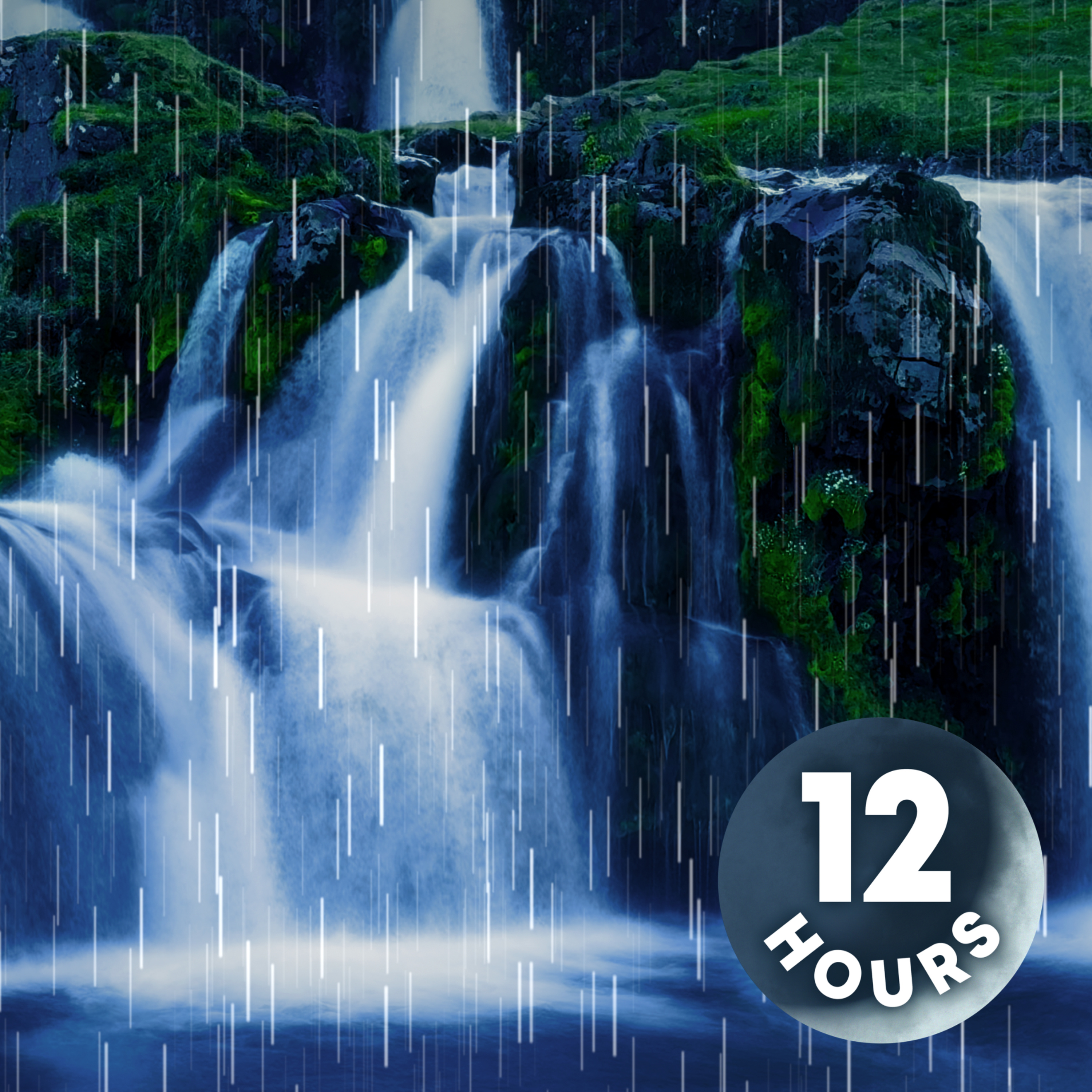 Rain Noise & Waterfalls 12 Hours | The BEST White Noise for Sleep!