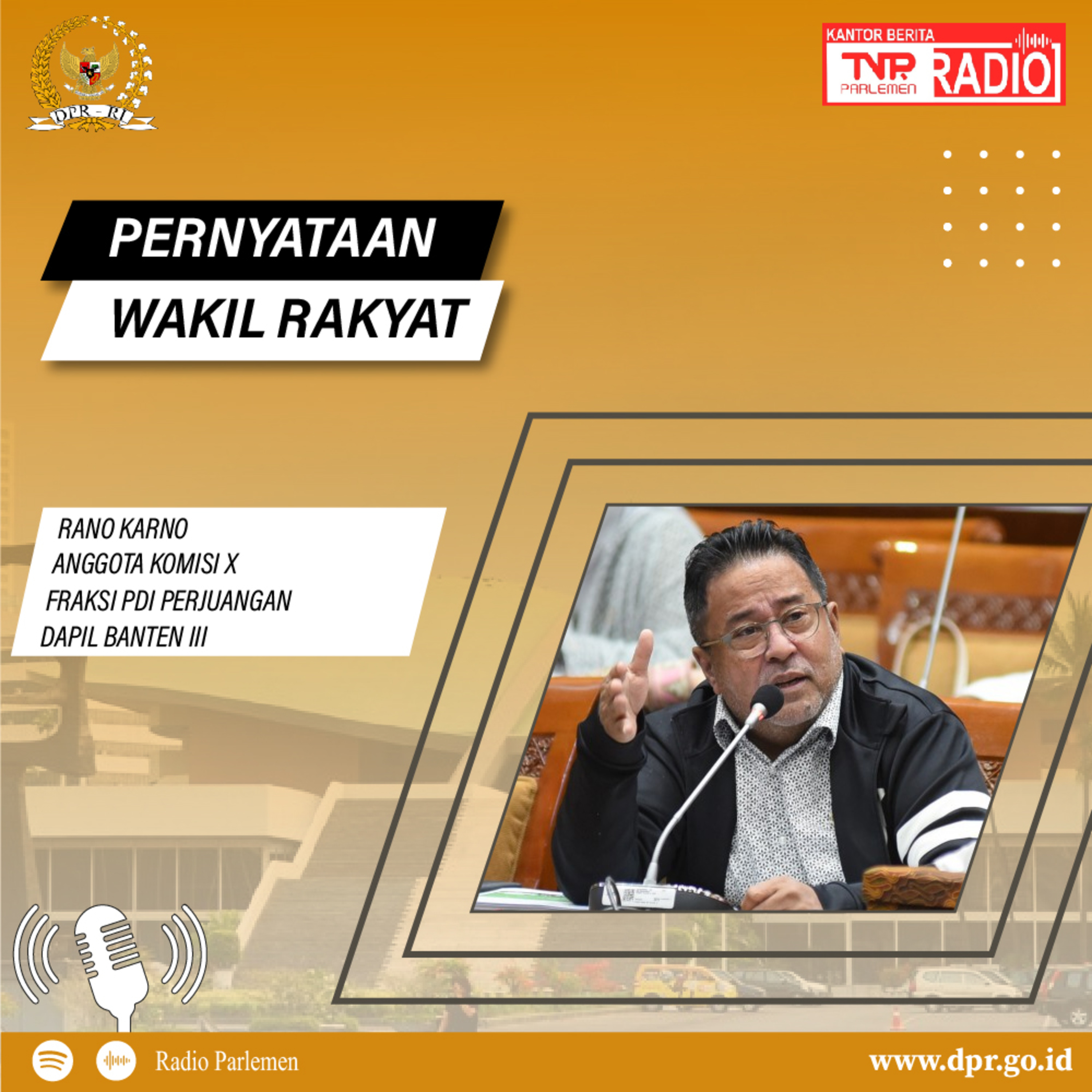 Rano Karno : Kemenpar Ekraf Perlu Membentuk Deputi Khusus yang Bertugas Mengawasi Tingkah Laku Wisatawan Asing episode artwork