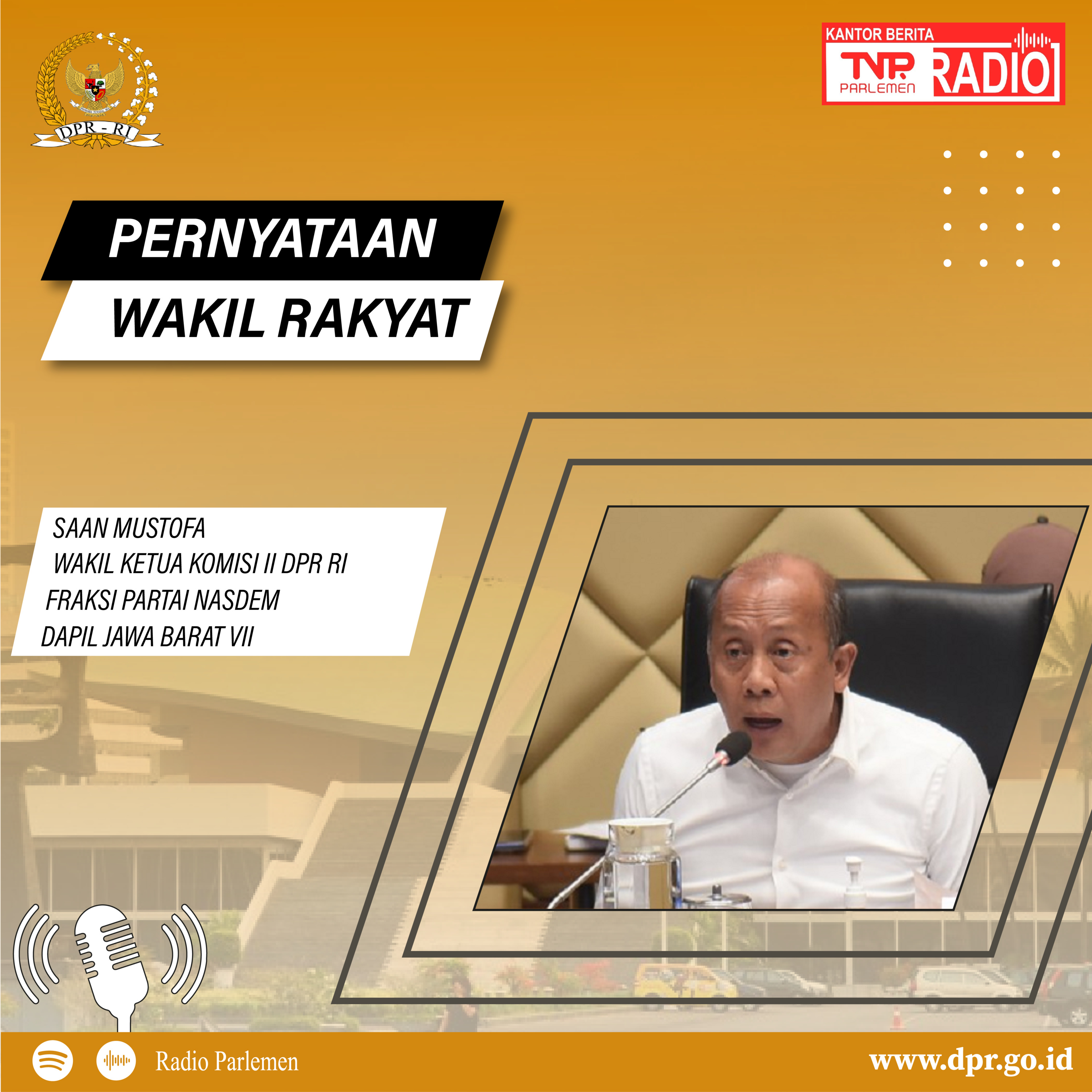 Pembahasan Mengenai Jadwal Pemilu Dilakukan Selama 1 Tahun untuk Menghasilkan Pemilu yang Berkualitas : Saan Mustopa  episode artwork
