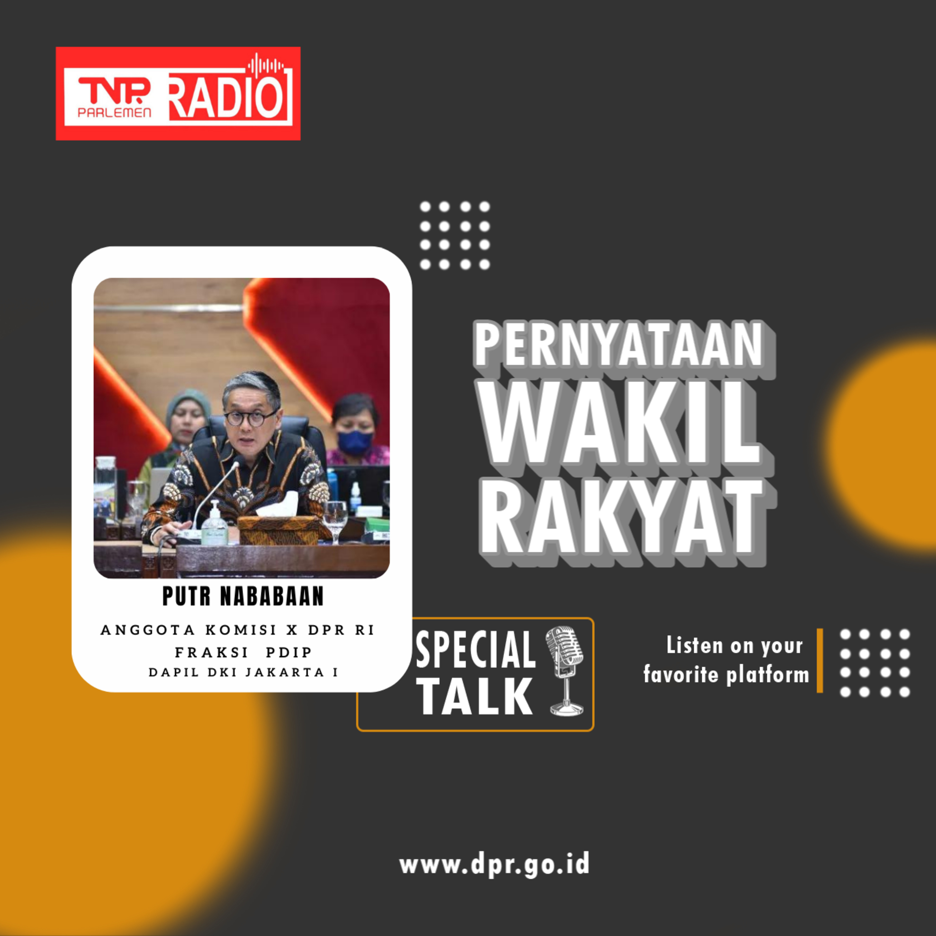 Putra Nababan Mendukung Program Kemenpar Ekraf yakni Mewujudkan Pariwisata Berkualitas dan Berkelanjutan episode artwork