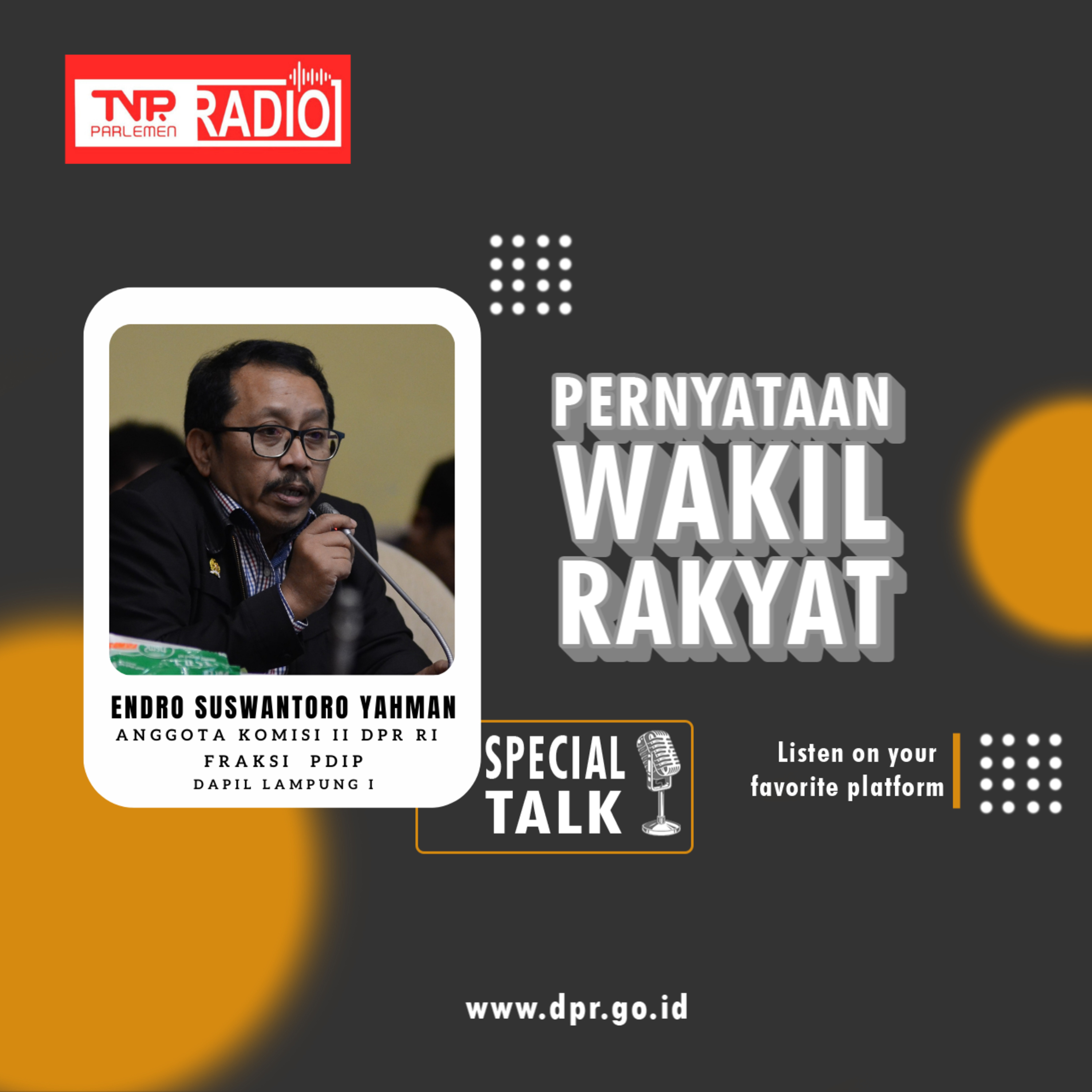 Endro Suswantoro Yahman mempertanyakan peran BPIP dalam perhelatan Pileg dan Pilpres, di mana banyak terjadi pelanggaran etika dan norma Pancasila episode artwork