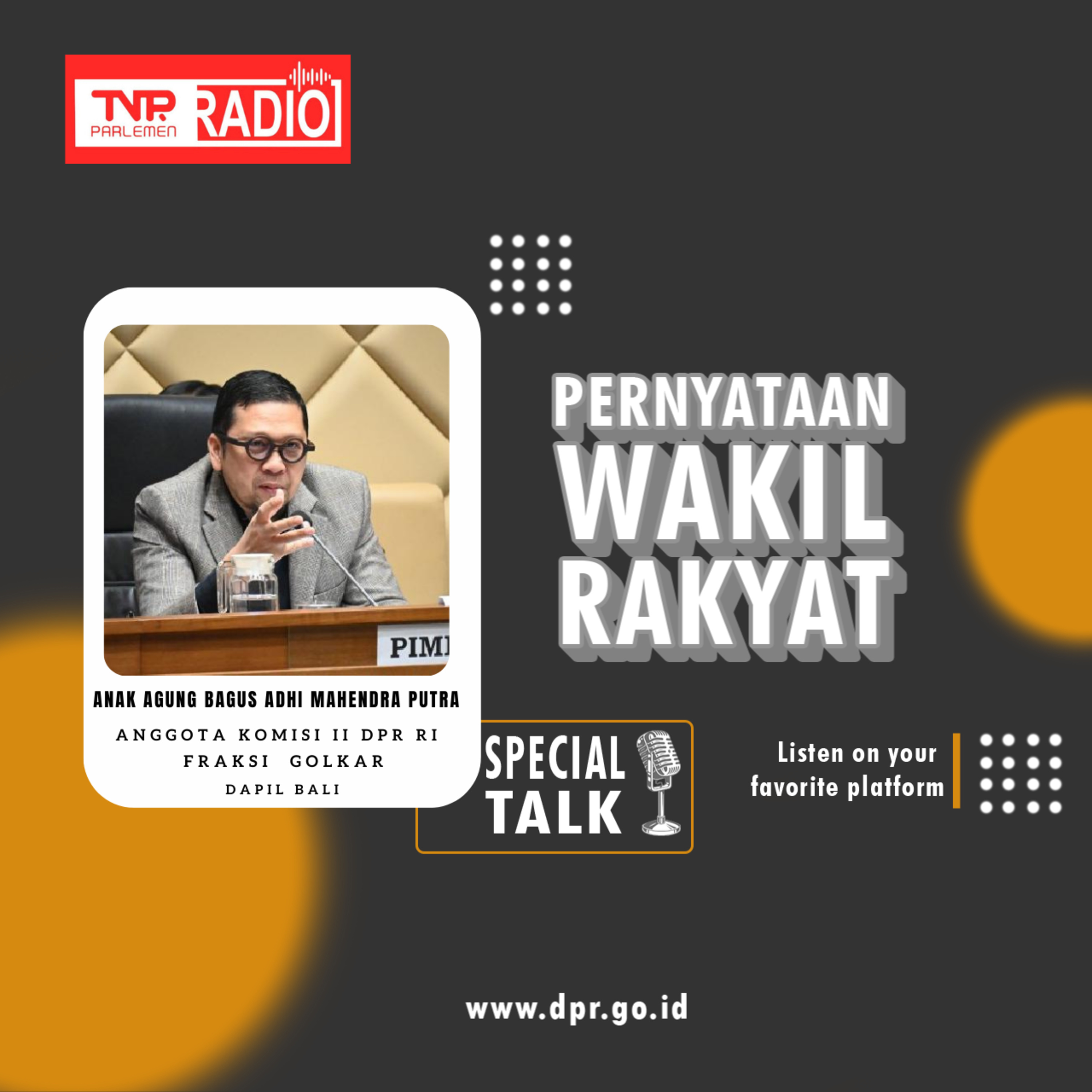 Bagus Adhi Mahendra Putra : KPU, Bawaslu, DKPP perlu menandatangani Pakta Integritas untuk Menolak Politik Uang (Money Politic) episode artwork