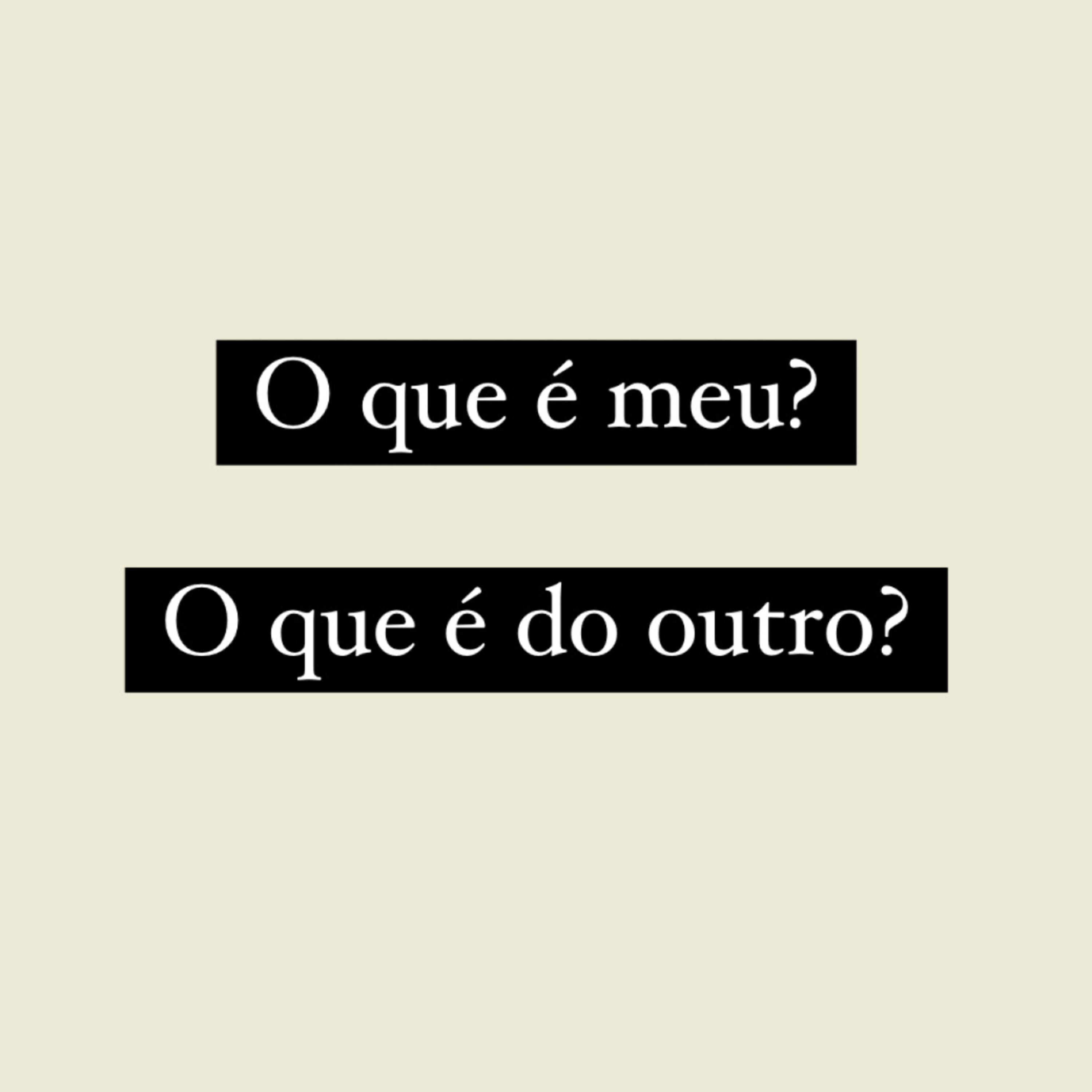 Como deixar com o outro o que é dele?
