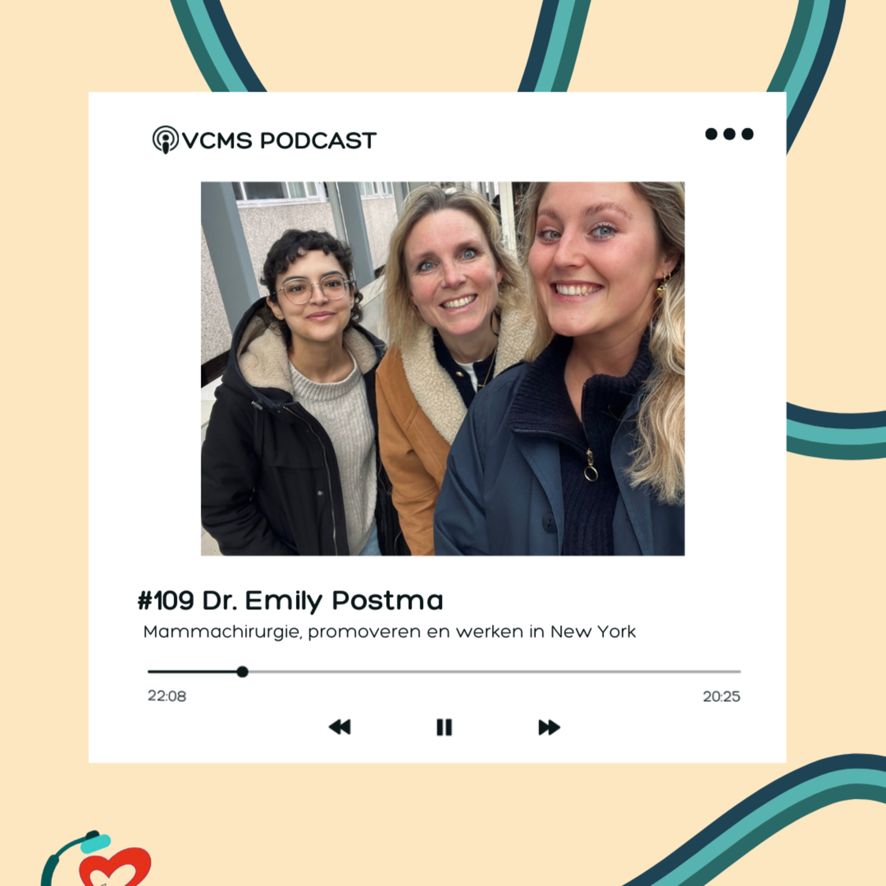 #109 - Mammachirurgie, promoveren en werken in New York; In gesprek met: Dr. Emily Postma episode artwork