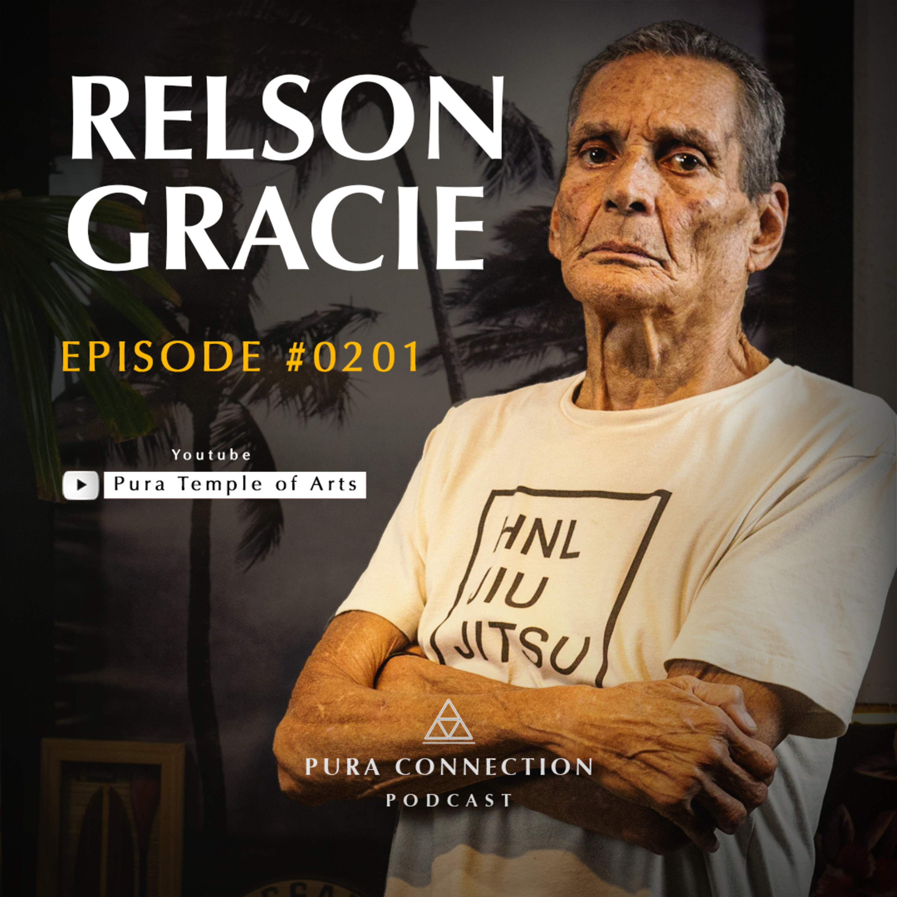 "Na rua não existe juiz, nem kimono. Só respiração, consciência e defesa pessoal." Relson Gracie episode artwork