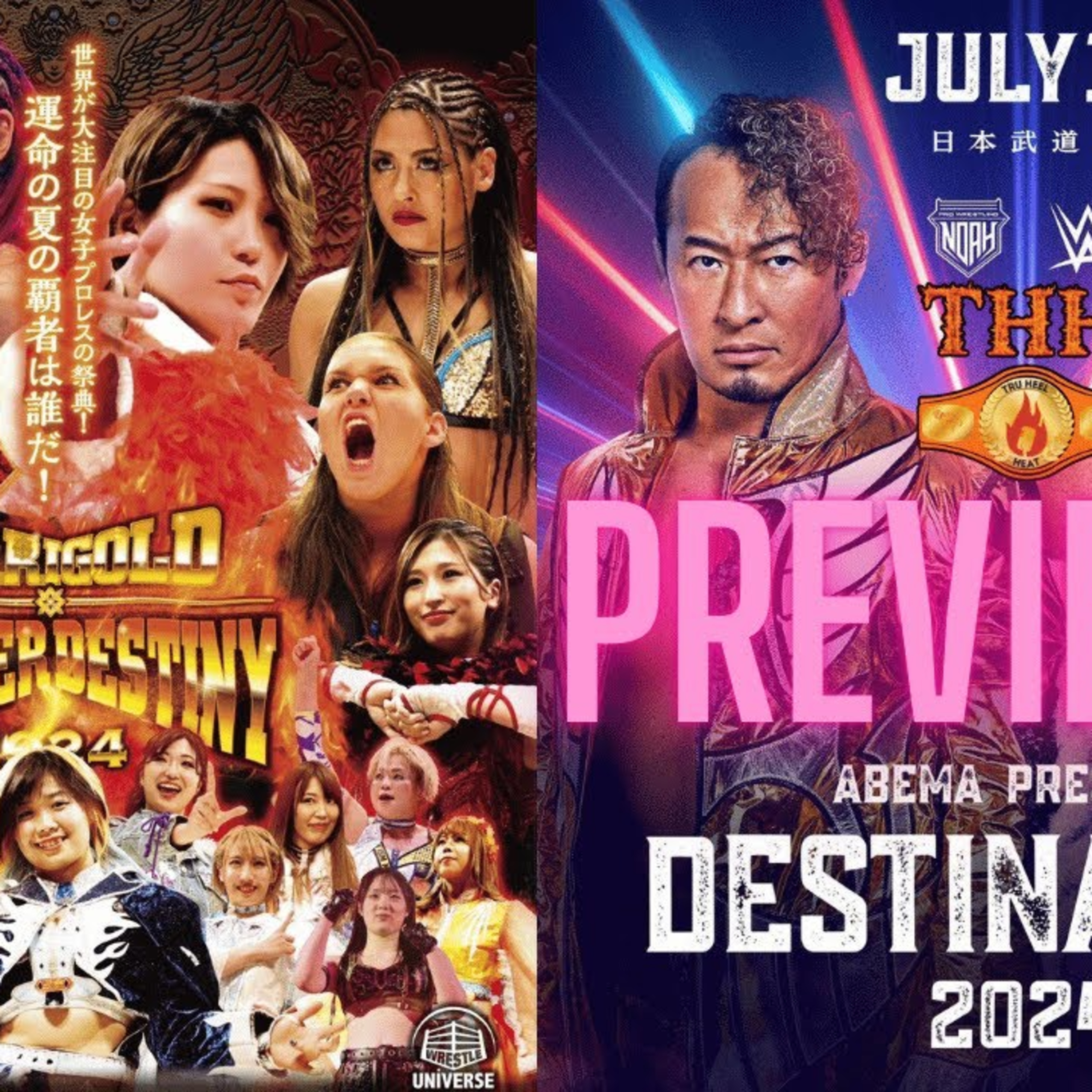 Marigold Summer Destiny & NOAH Destination previews | WWE's AJ Styles vs Marufuji! IYO SKY Vs Utami!
