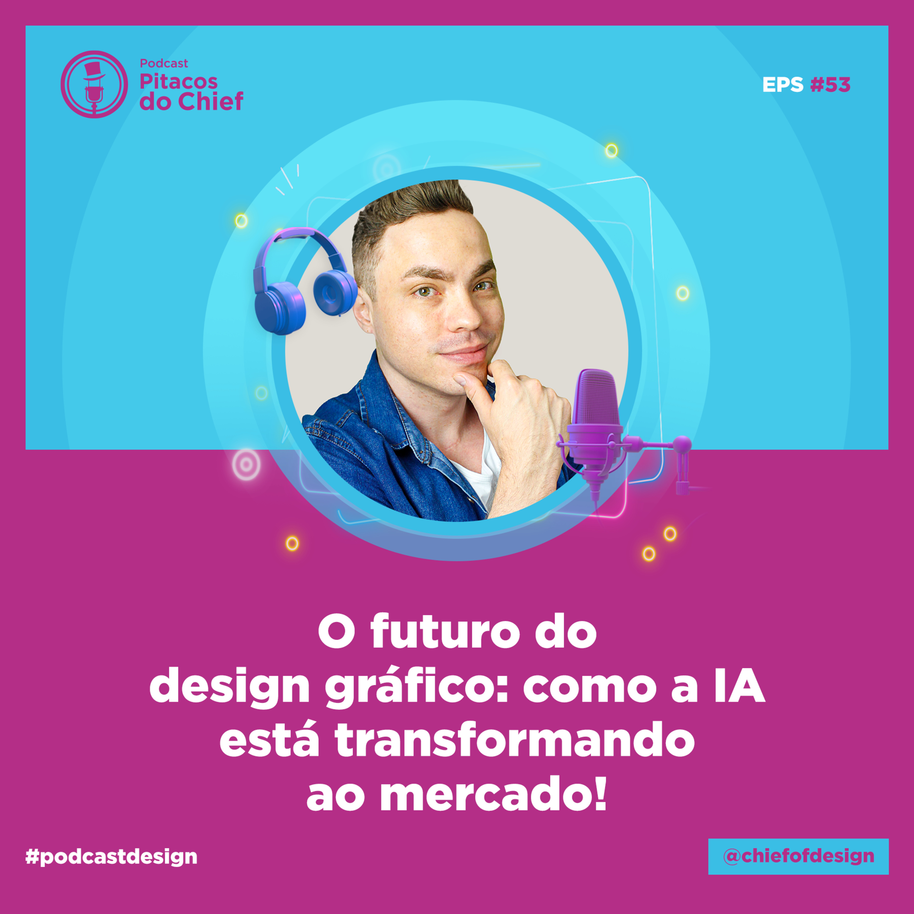 Futuro do design gráfico: como a inteligência artificial está transformando o mercado | Podcast de Design #53 episode artwork