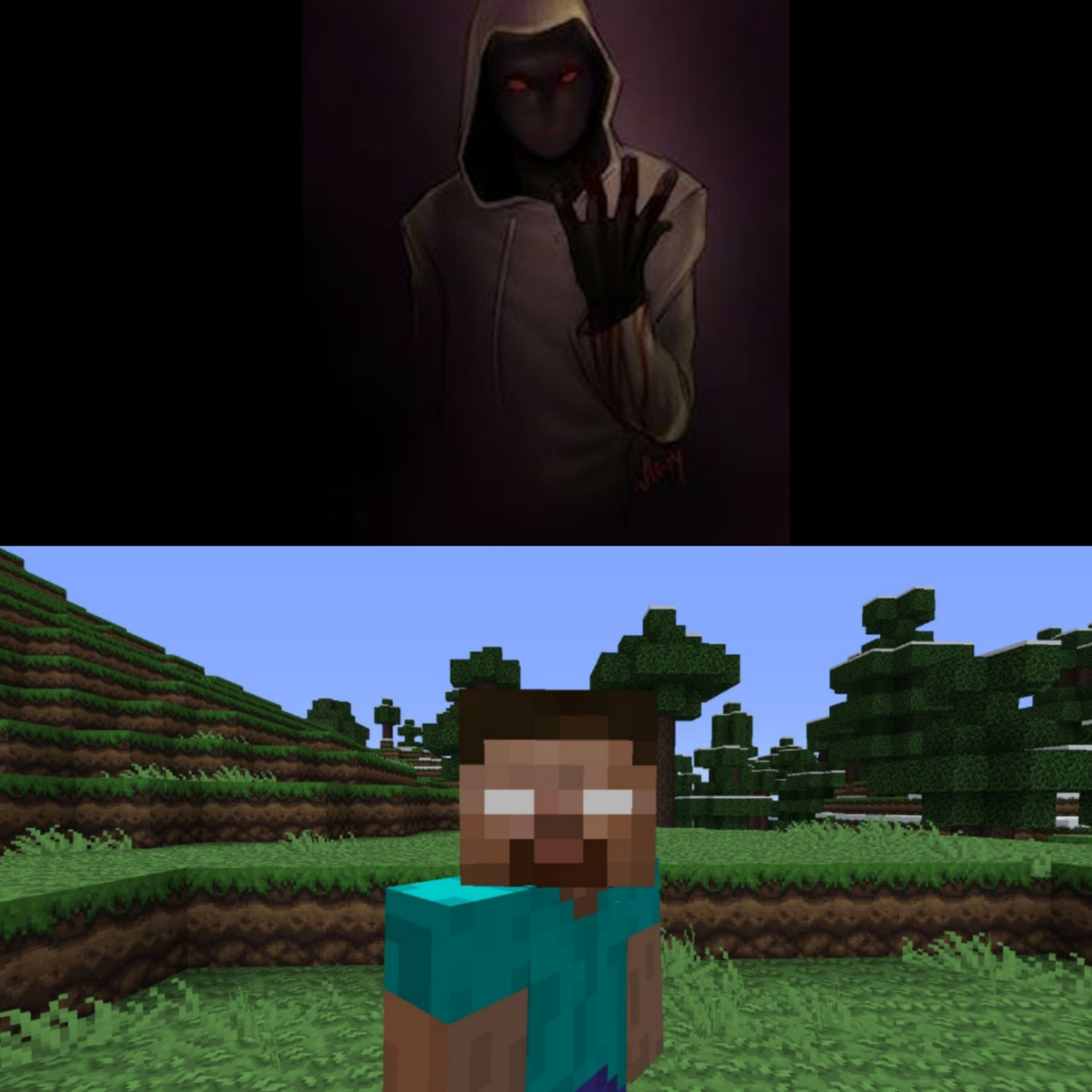 Creepypasta Double Whammy Hooded Man and Herobrine 😱 episode artwork