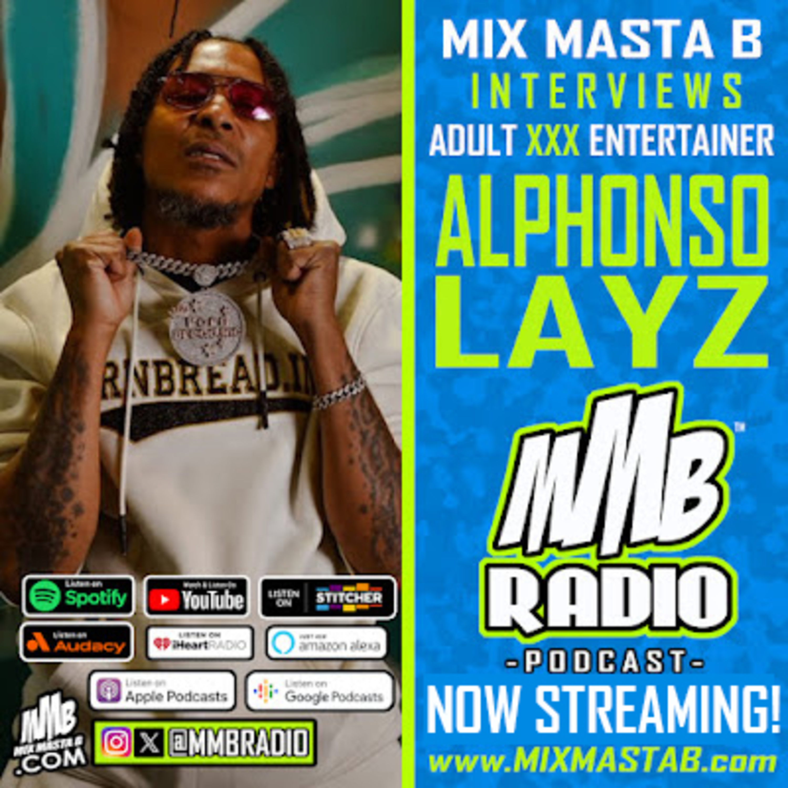 Mix Masta B Interviews Adult Male Talent Alphonso Layz On MMB Radio