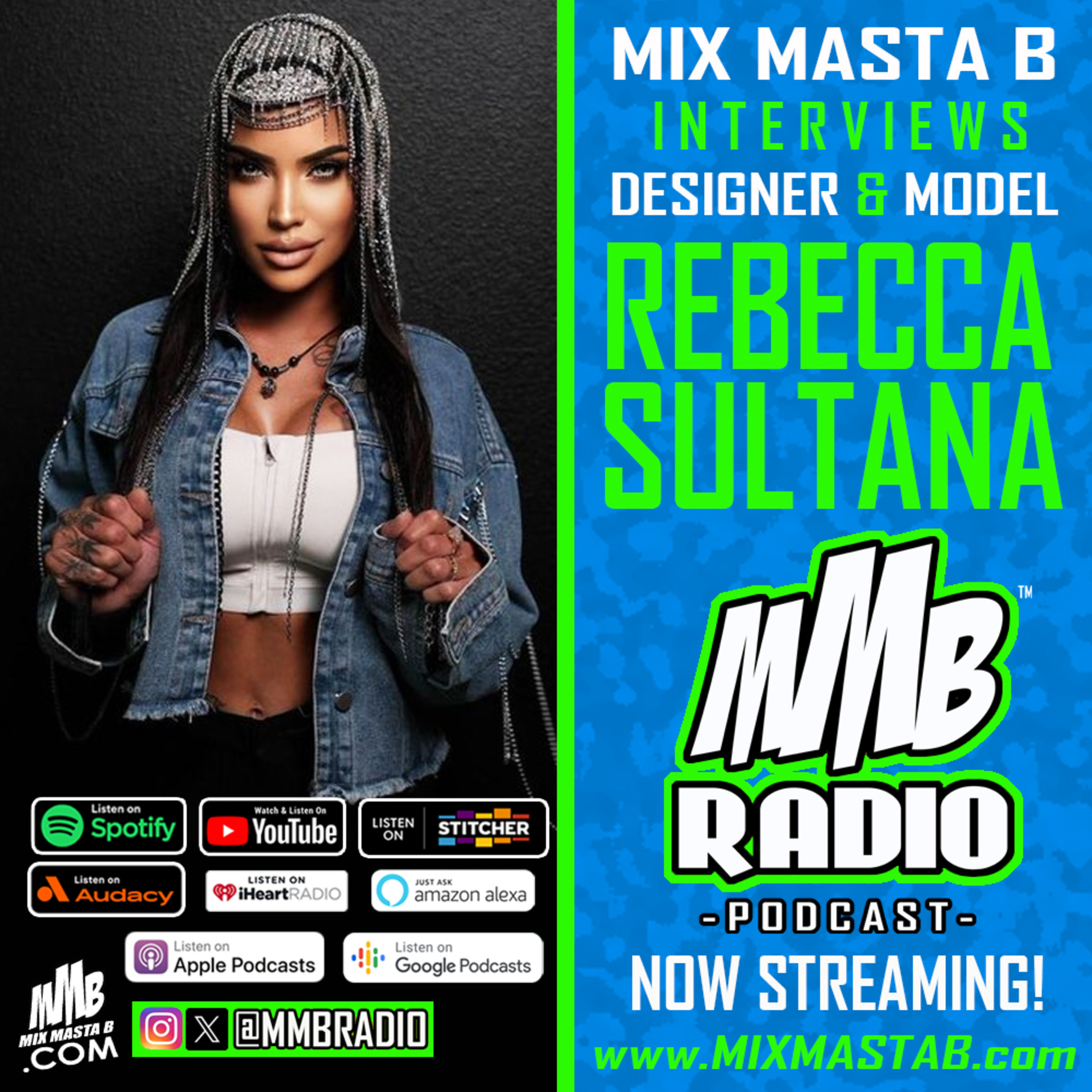 Mix Masta B Interviews Designer & Model Rebecca Sultana on MMB Radio