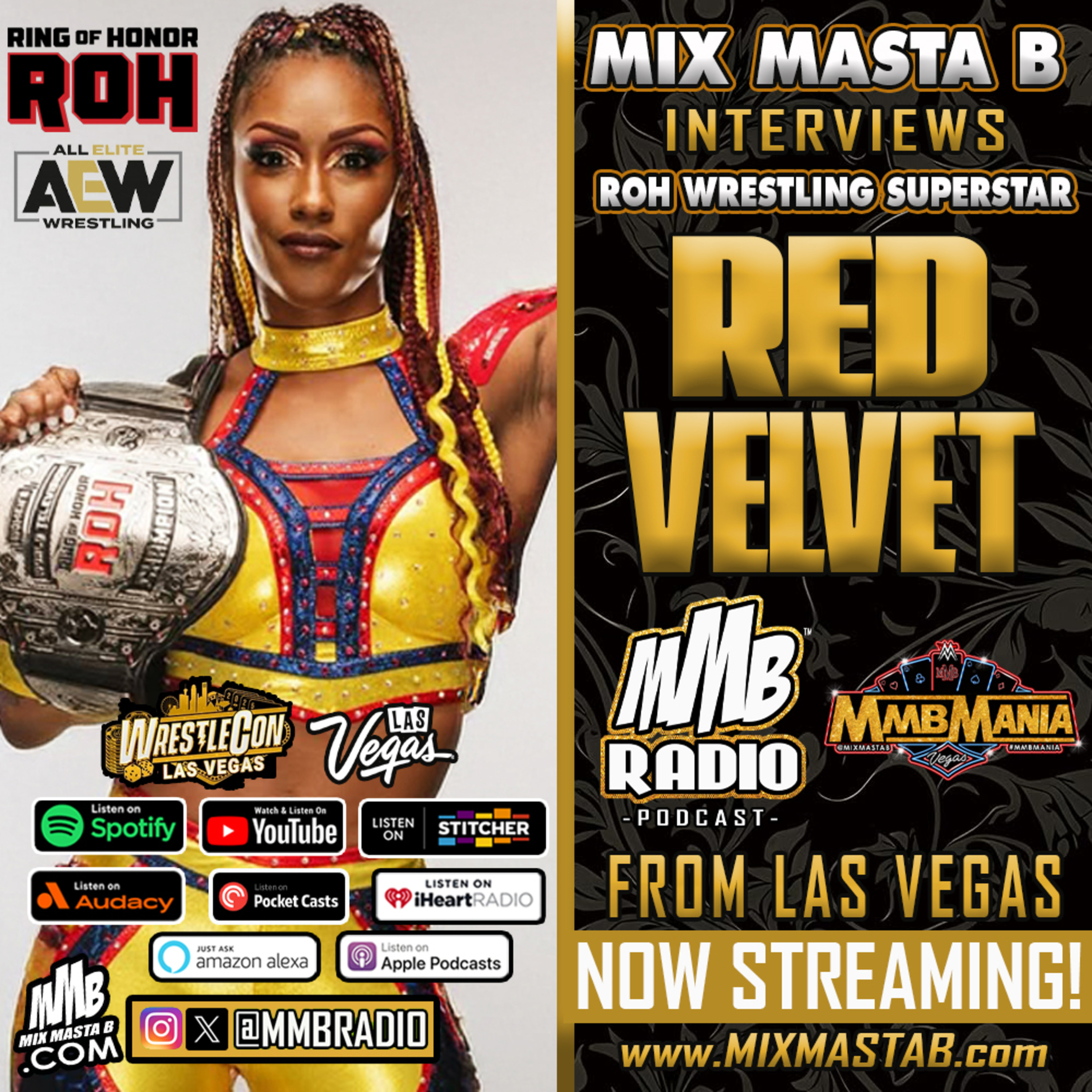 Mix Masta B Interviews ROH Wrestling Star Red Velvet On MMB Radio