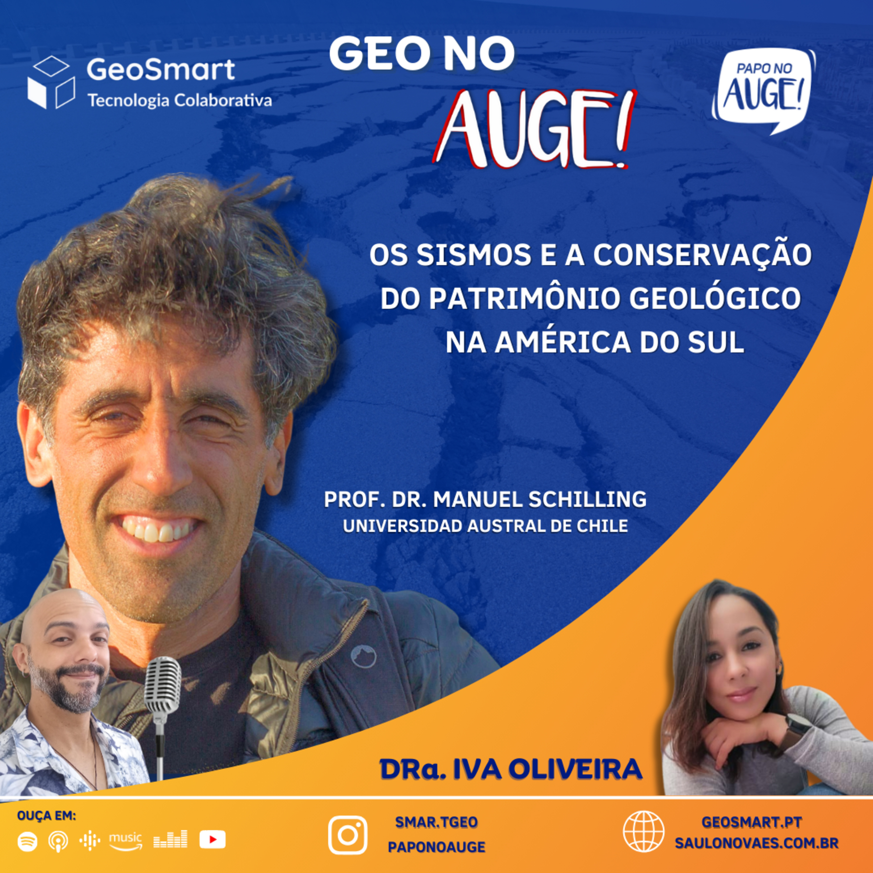Geo no Auge! - Ep. 08: Os sismos e a conservação do patrimônio geológico na América do Sul - com Manuel Schilling episode artwork