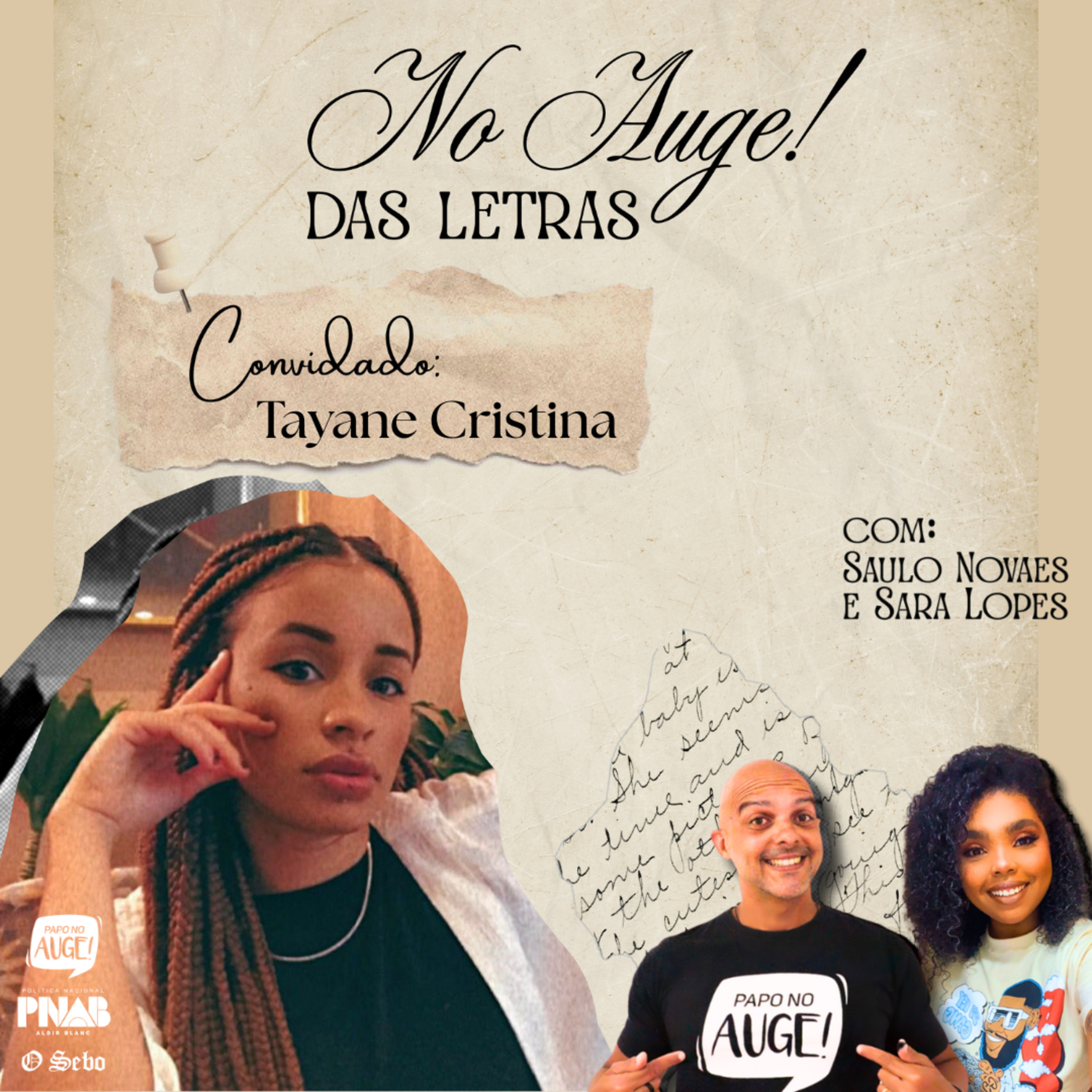 No Auge! das Letras - Ep. 01 - com Tayane Cristina episode artwork