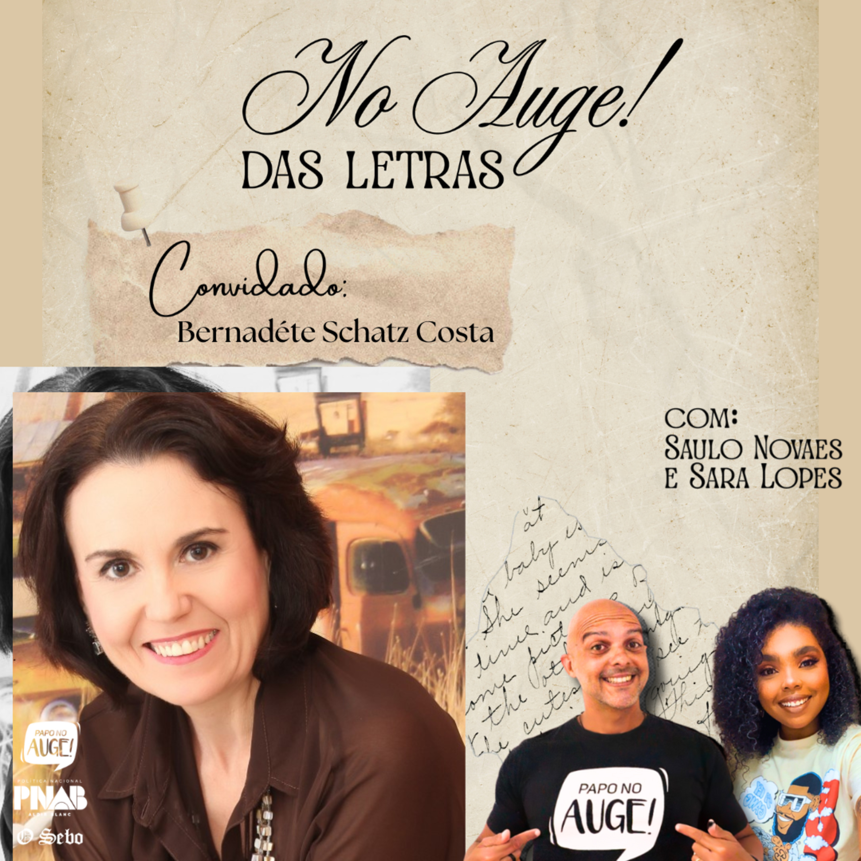 No Auge! das Letras - Ep. 05 - com Bernadéte Schatz Costa episode artwork