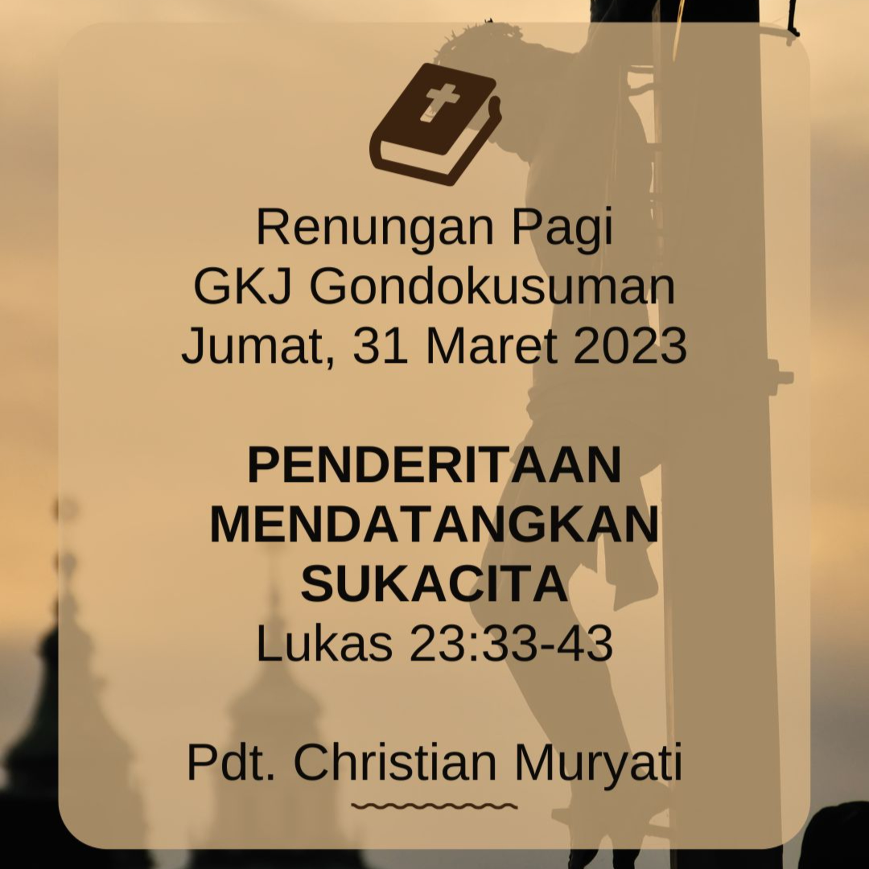 Penderitaan Mendatangkan Sukacita episode artwork