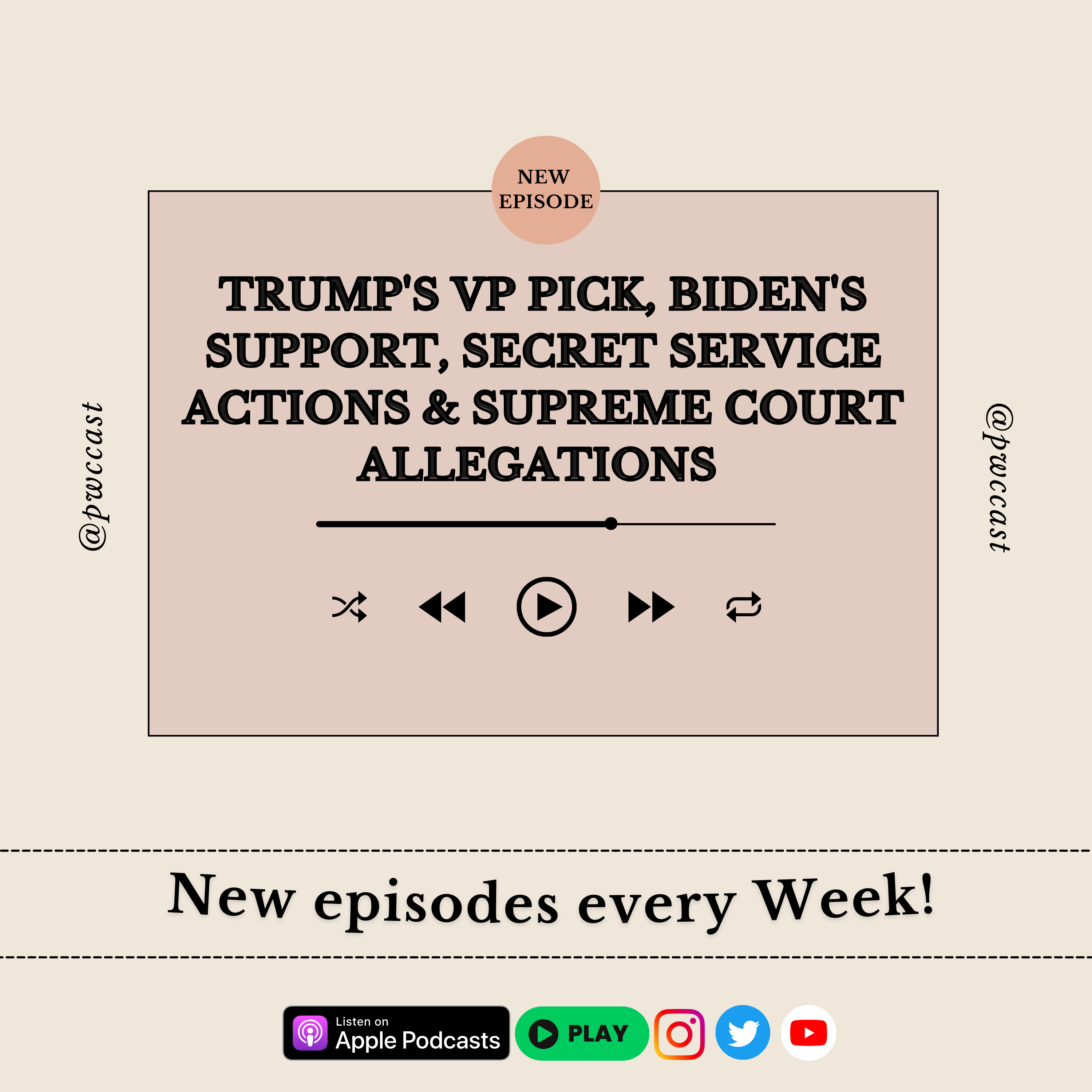  EP 27/24 - Trump's VP Pick, Biden's Support, Secret Service Actions & Supreme Court Allegations episode artwork