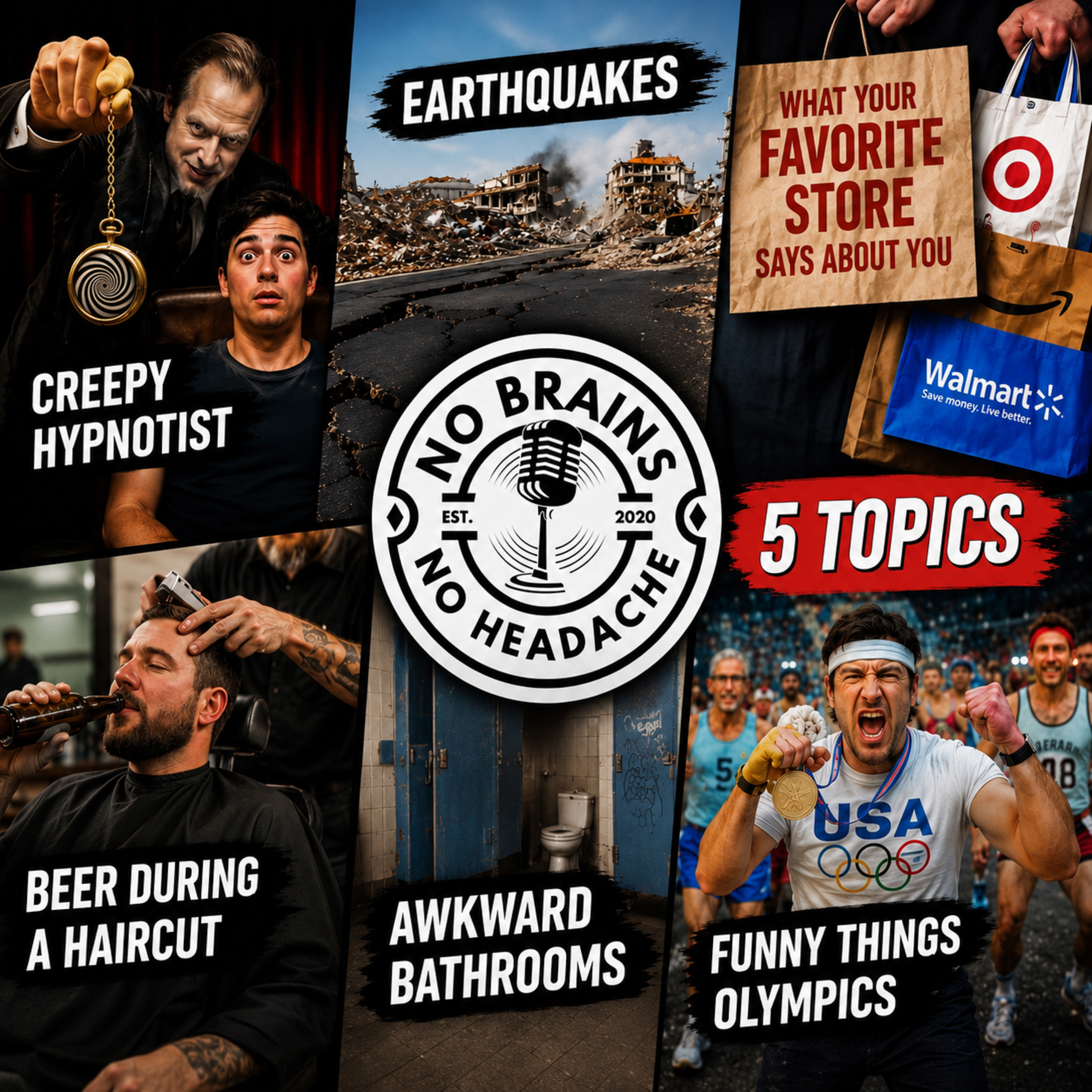 Episode 305: Funny Things Olympics, Awkward Bathroom Moments, and Creepy Hypnotists  episode artwork
