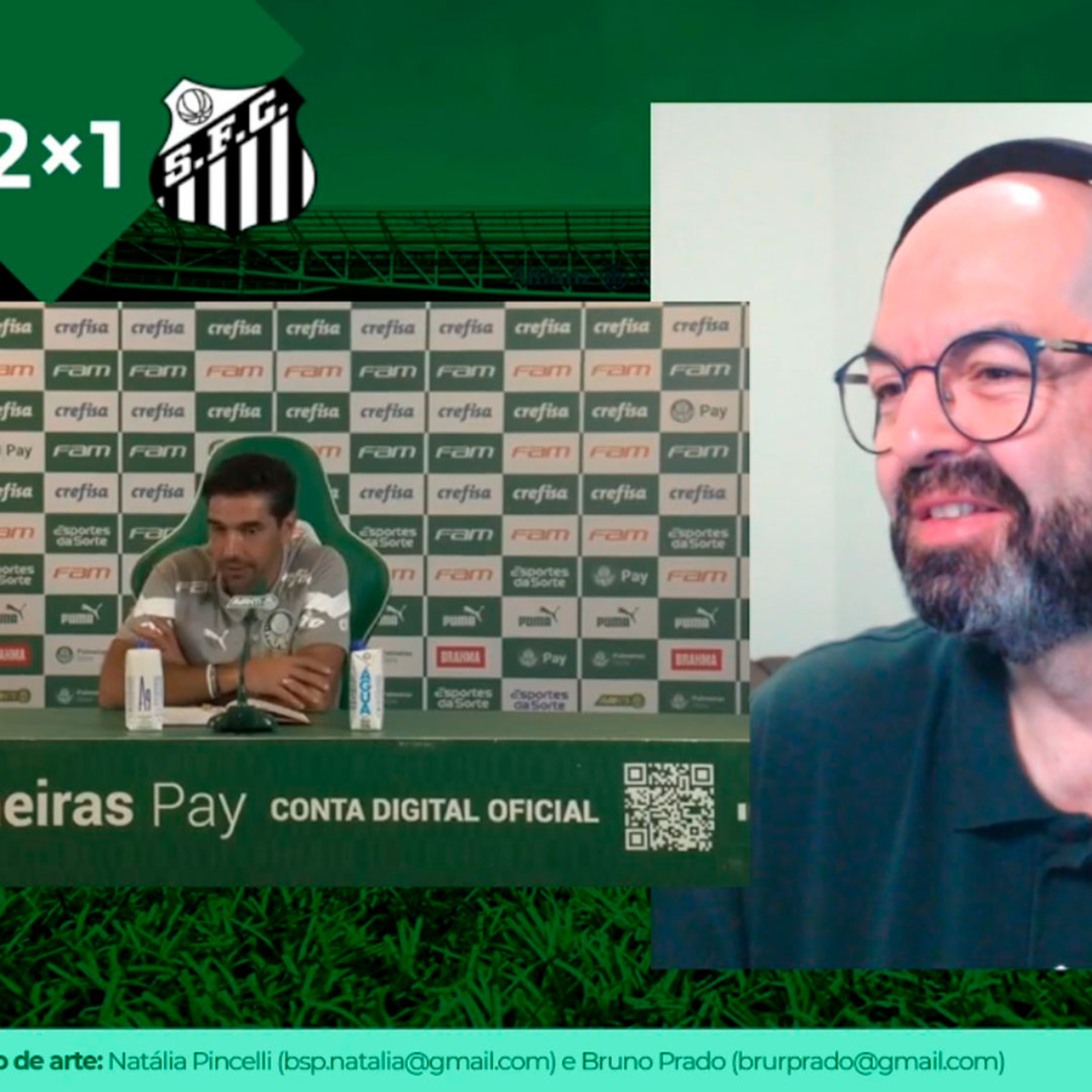 REACT - Coletiva Abel Ferreira - Palmeiras 2x1 Santos episode artwork