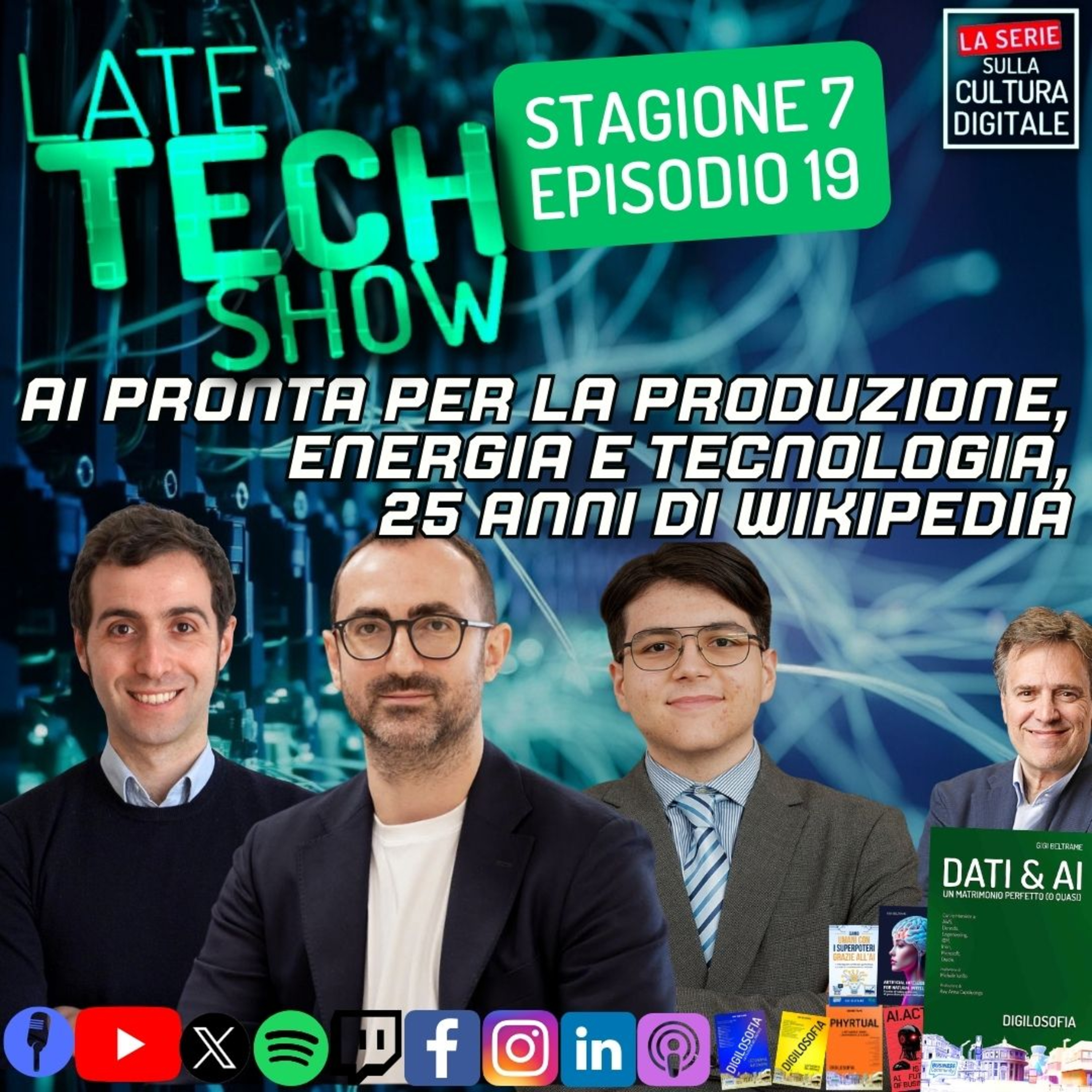 AI pronta per la produzione, energia e tecnologia, 25 anni di Wikipedia - S07e19 episode artwork