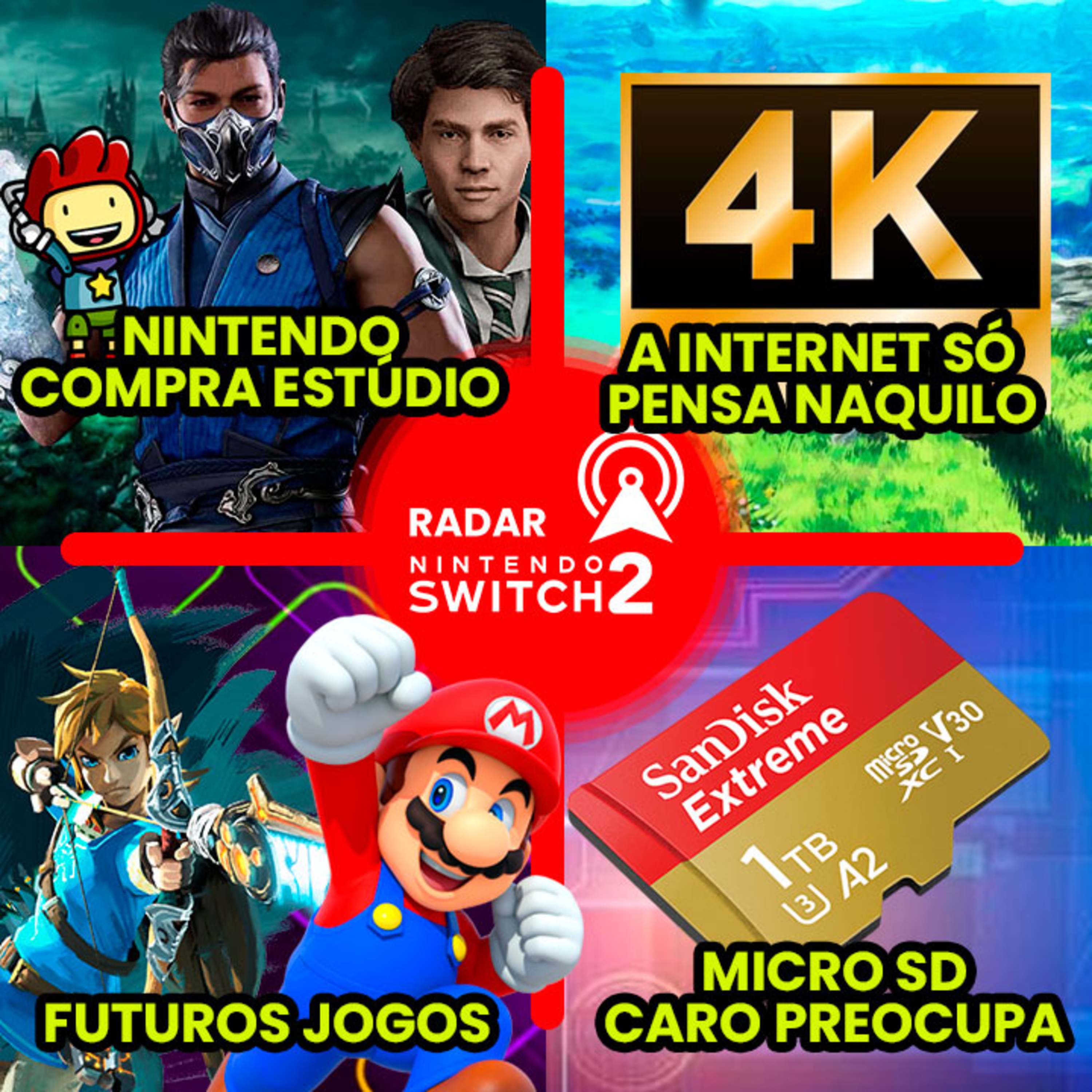 Nintendo compra estúdio + imagens em 4K + futuros novos jogos + Micro SD | Radar Switch 2 [02]